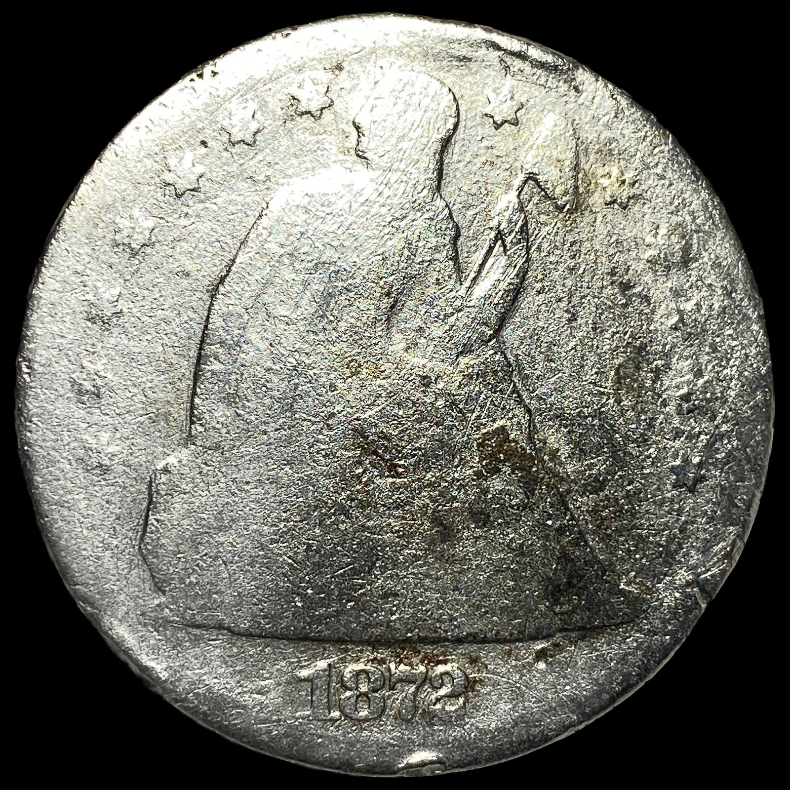 1872 Seated Liberty Half Dollar NICELY CIRCULATED: 1872 Seated Liberty Half Dollar NICELY CIRCULATED