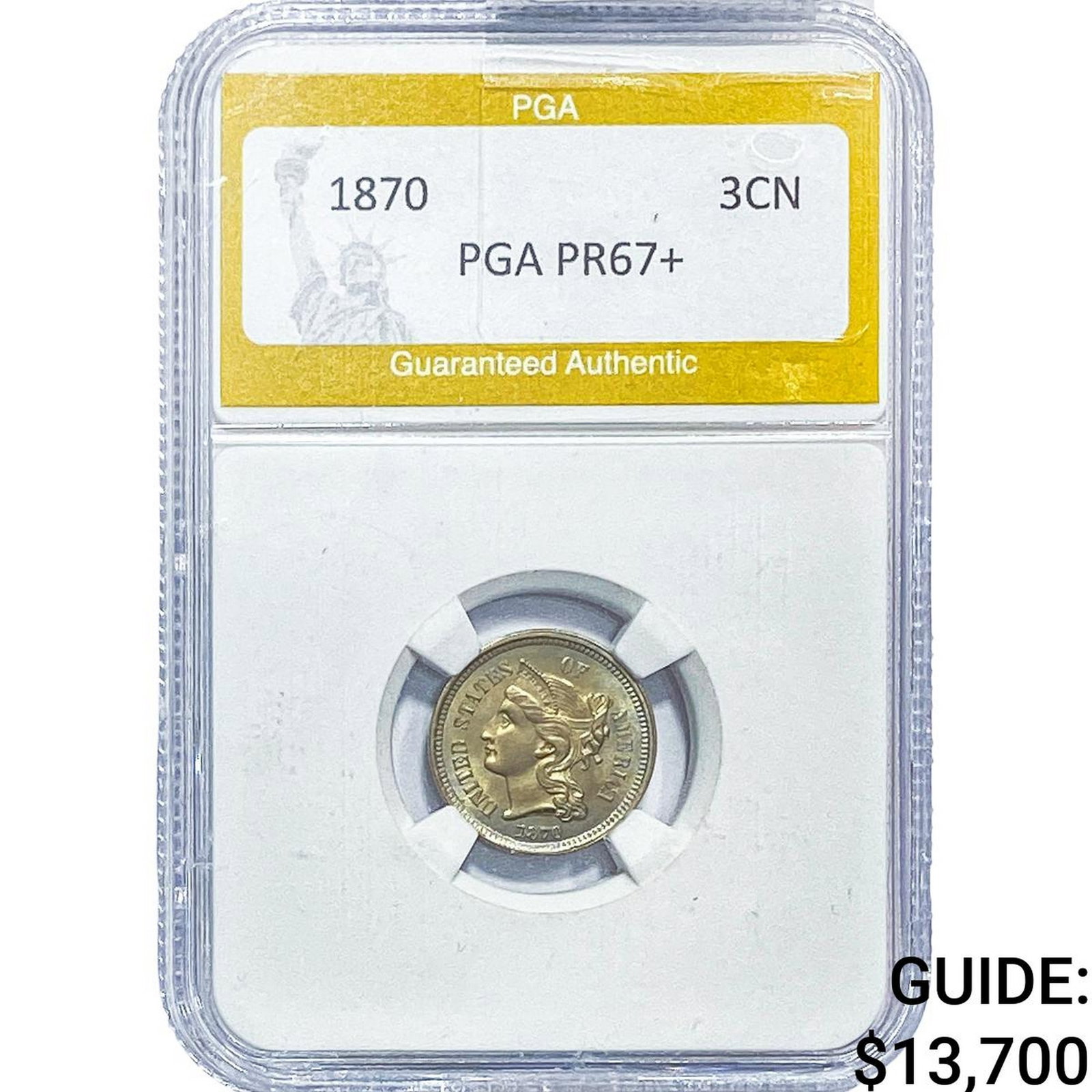 1870 Nickel Three Cent PGA PR67+ (1 of 2)