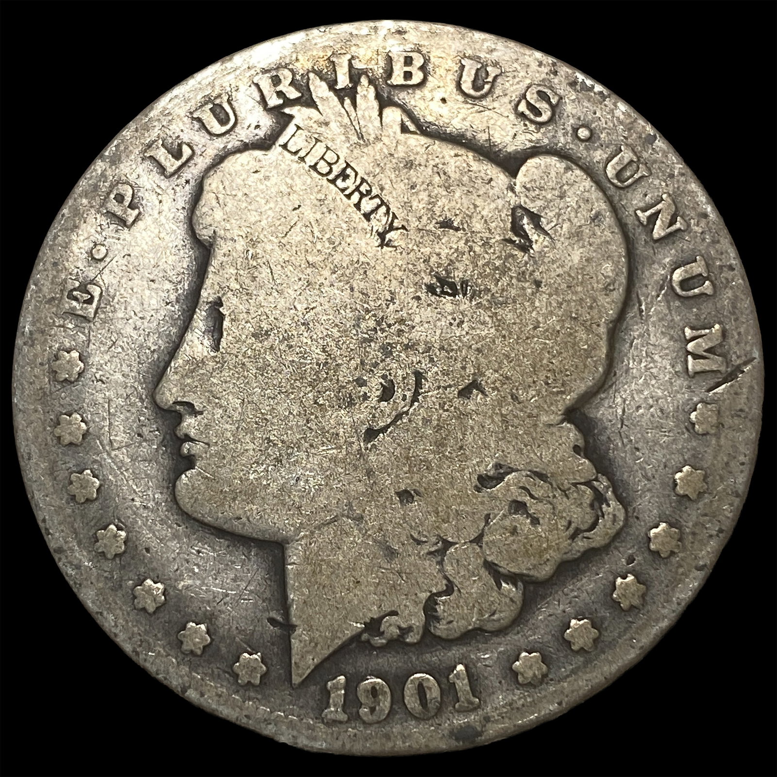 1901-S Silver Morgan Dollar LIGHTLY CIRCULATED: 1901-S Silver Morgan Dollar LIGHTLY CIRCULATED