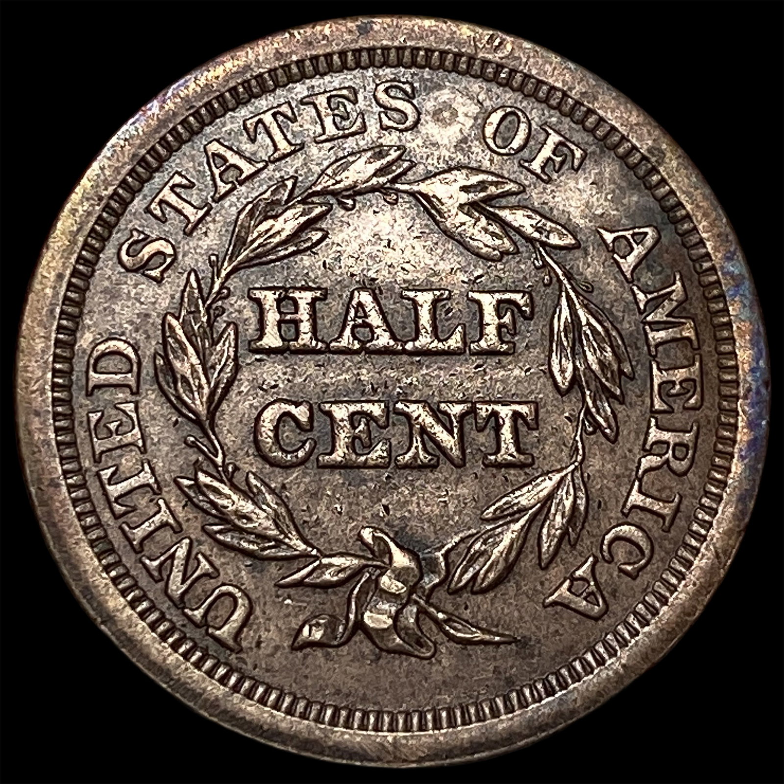 1851 Braided Hair Half Cent UNCIRCULATED - 2