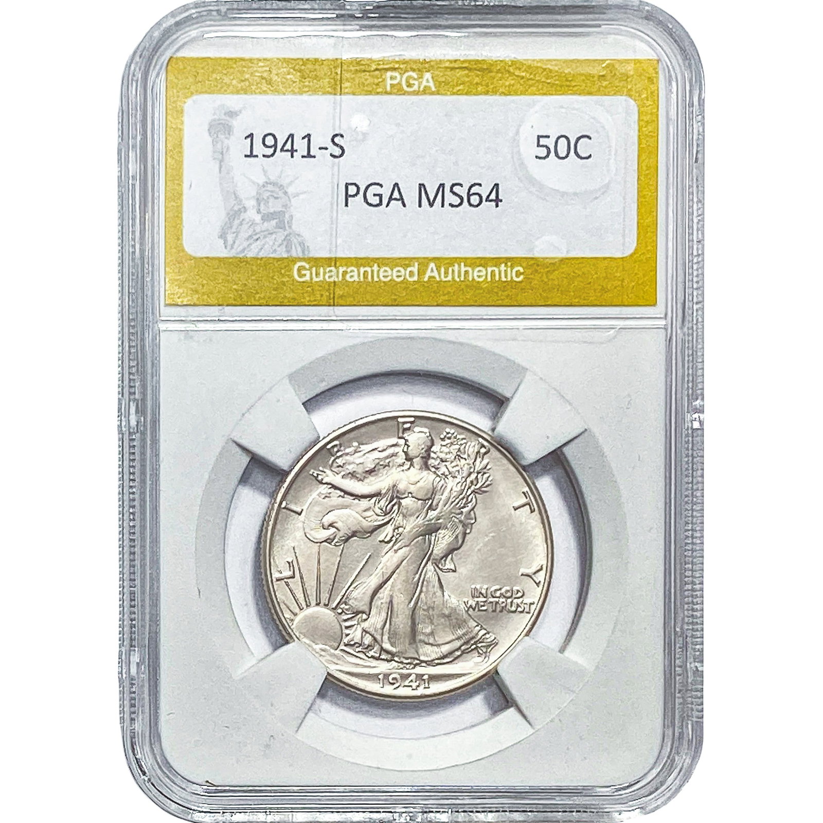 1941-S Walking Liberty Half Dollar PGA MS64 (1 of 2)