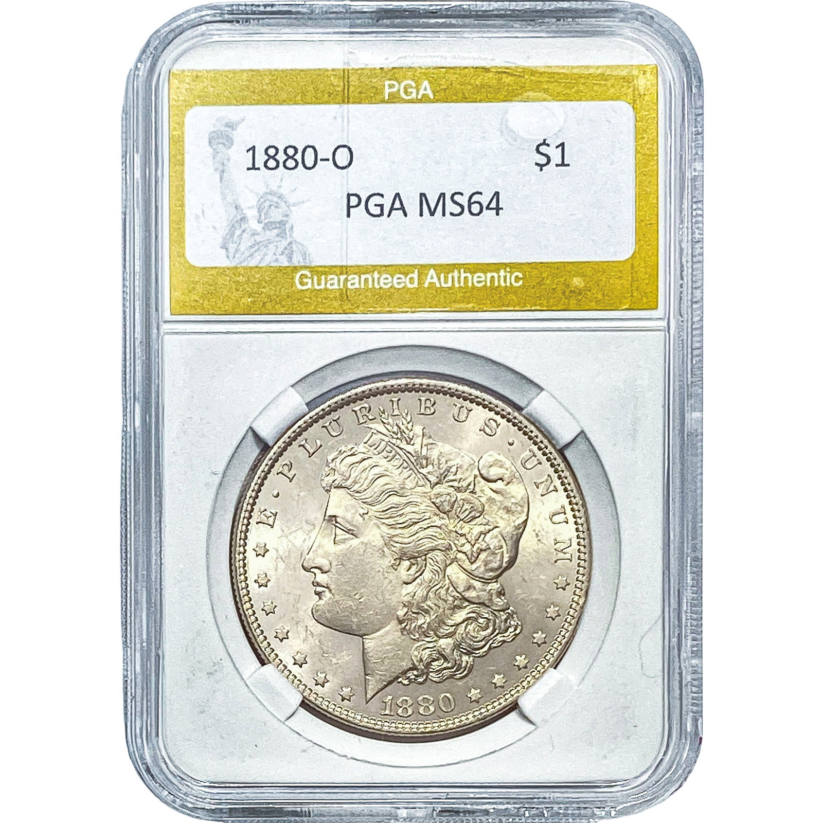 1880-O Morgan Silver Dollar PGA MS64: 1880-O Morgan Silver Dollar PGA MS64