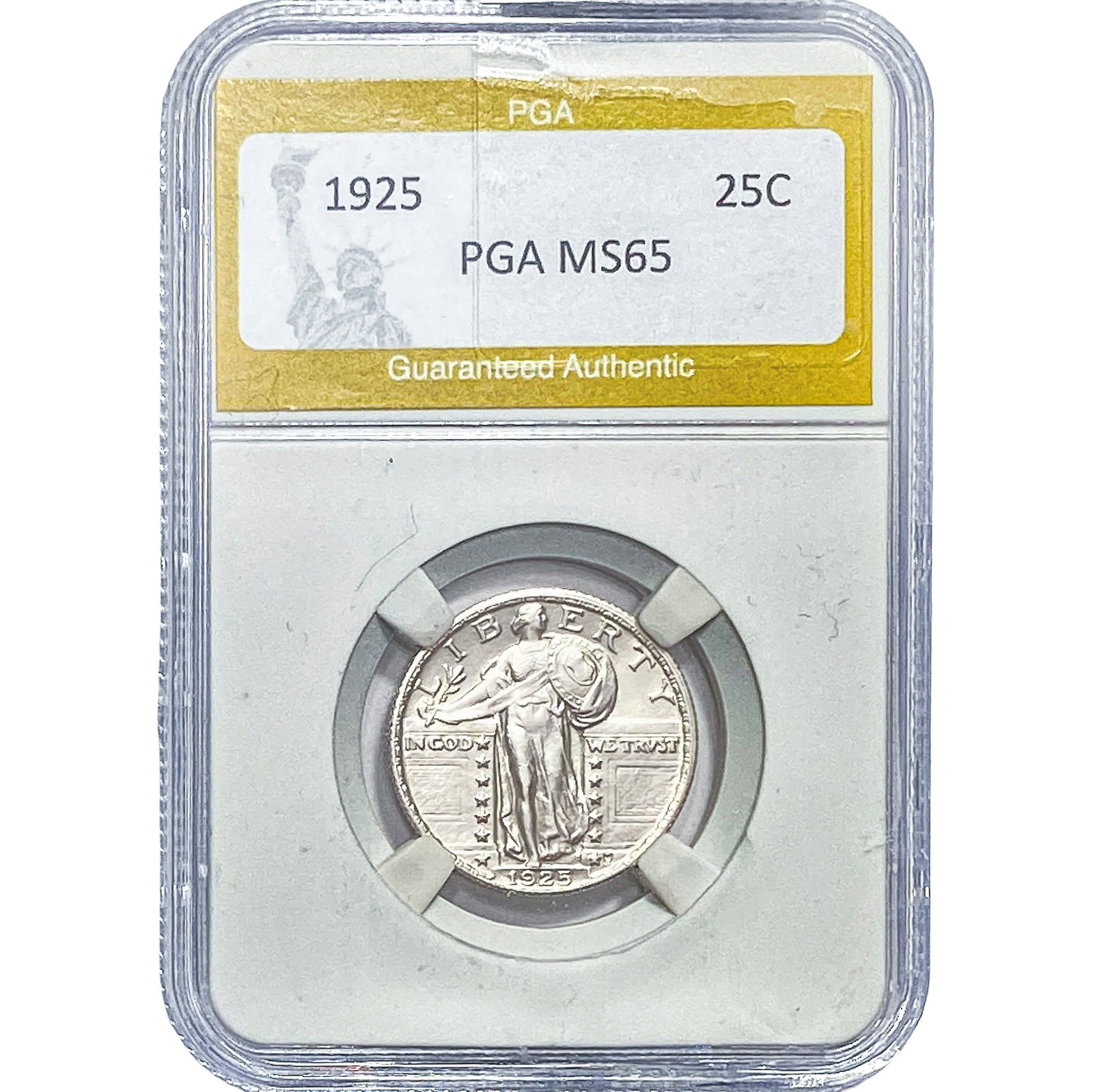 1925 Standing Liberty Quarter PGA MS65: 1925 Standing Liberty Quarter PGA MS65