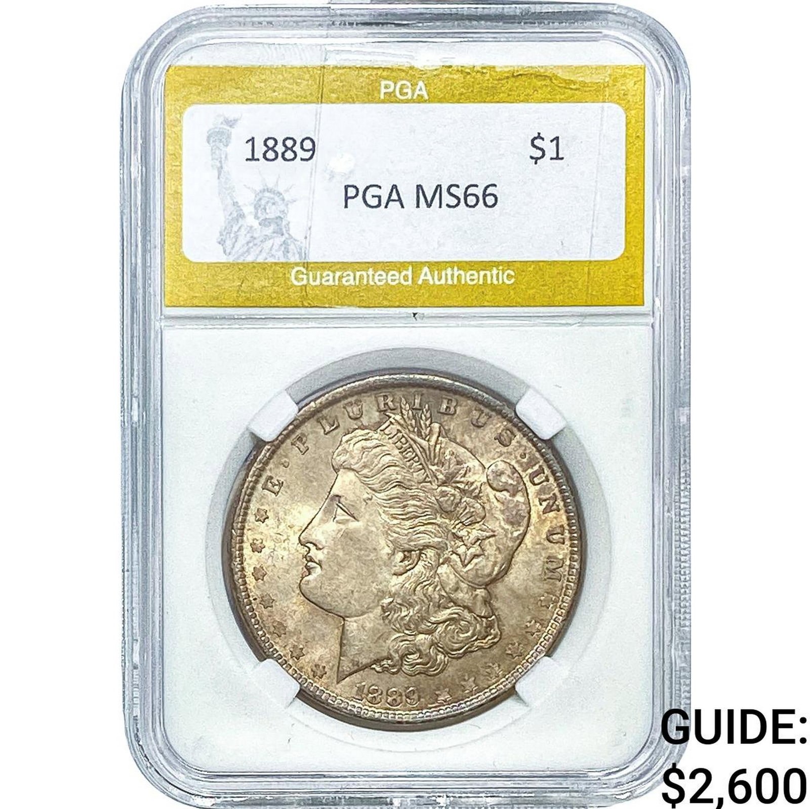 1889 Morgan Silver Dollar PGA MS66: 1889 Morgan Silver Dollar PGA MS66