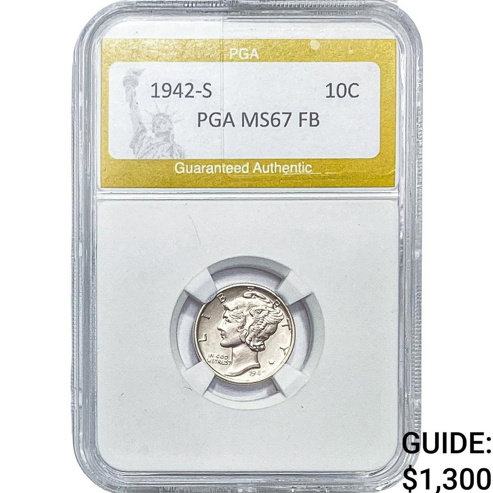 1942-S Mercury Silver Dime PGA MS67FB (1 of 2)