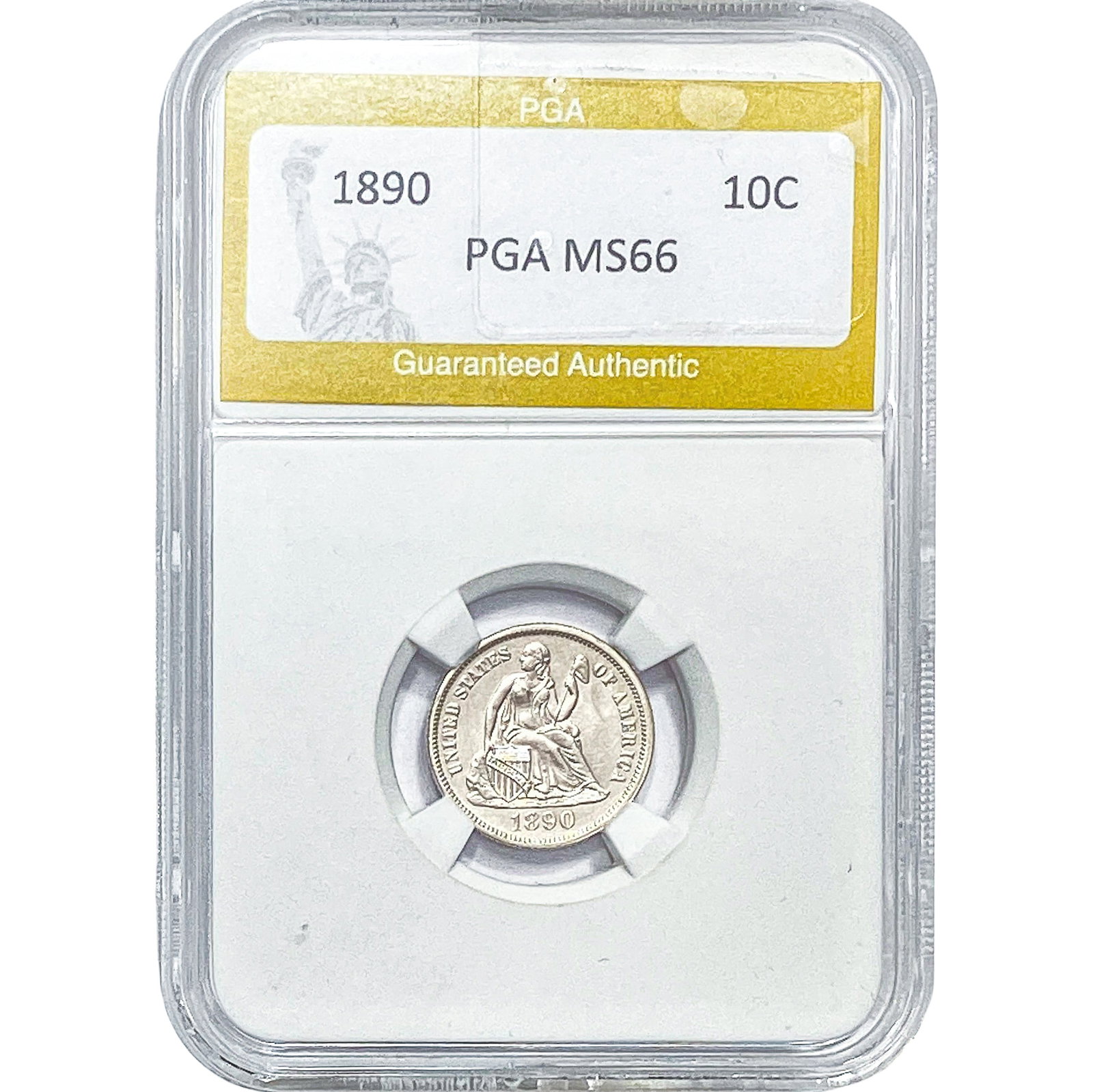 1890 Seated Liberty Dime PGA MS66 (1 of 2)