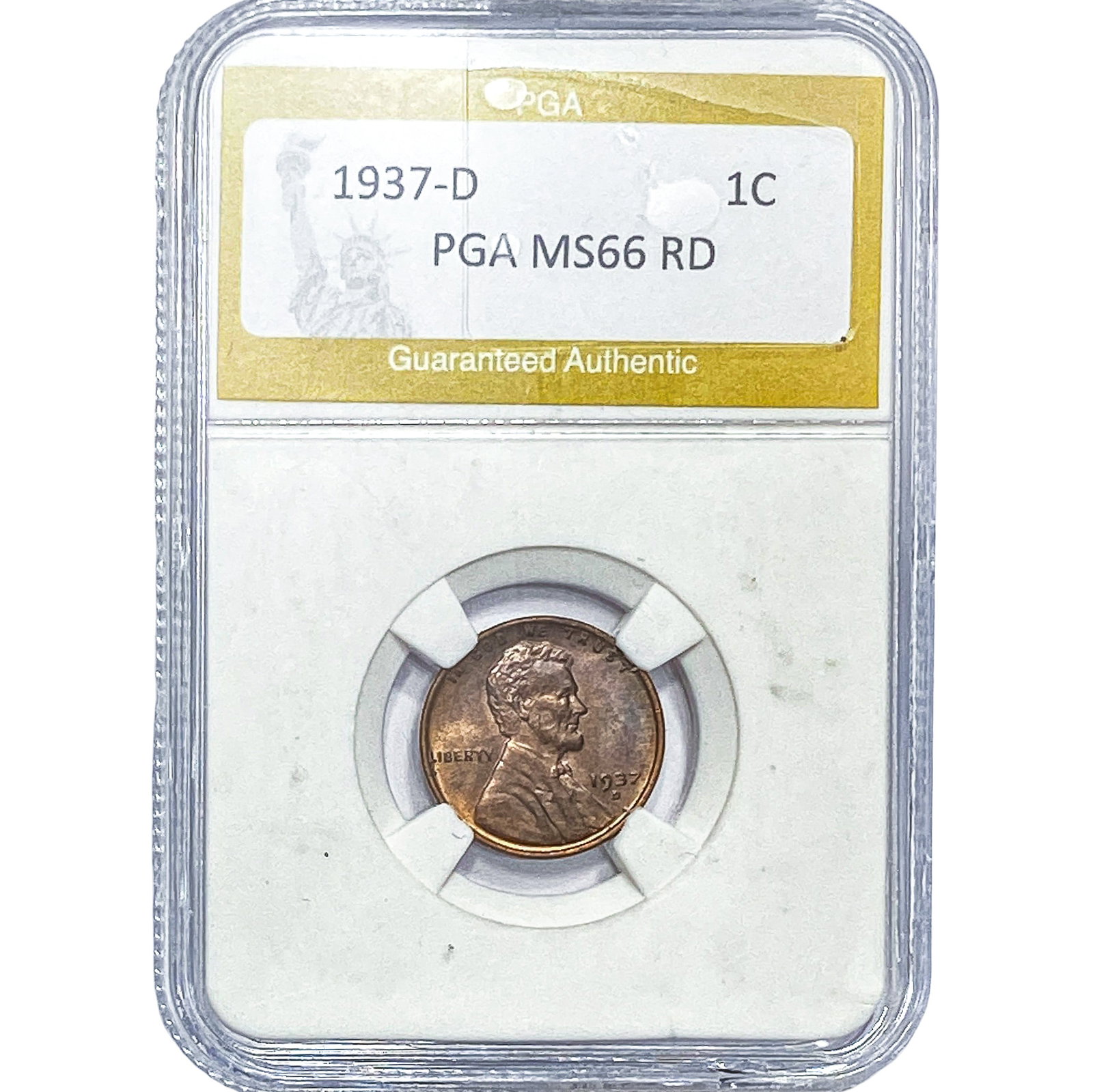 1937-D Wheat Cent PGA MS66RD (1 of 2)