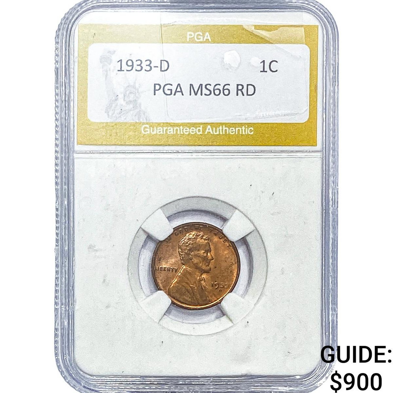 1933-D Wheat Cent PGA MS66RD (1 of 2)