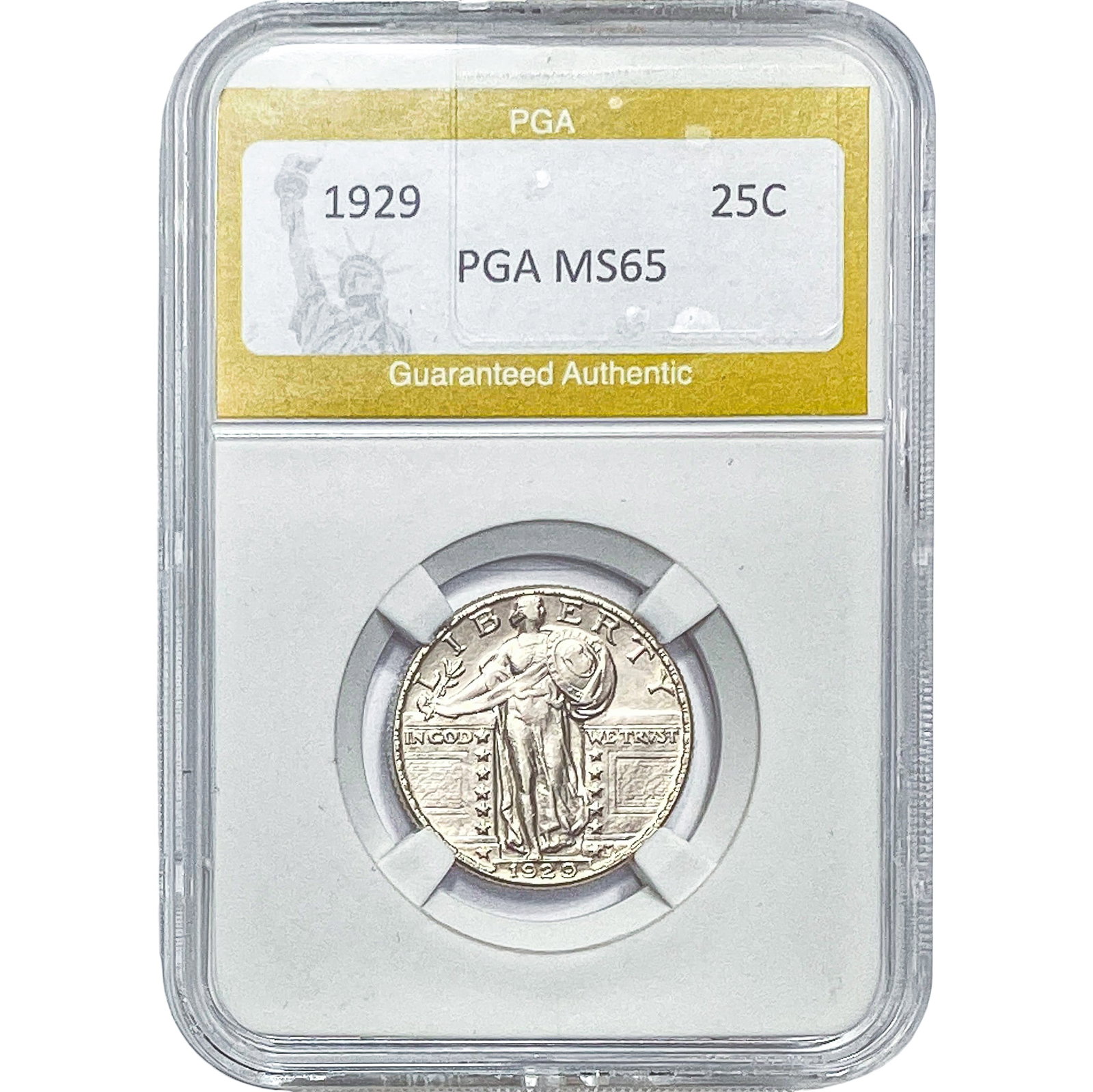 1929 Standing Liberty Quarter PGA MS65: 1929 Standing Liberty Quarter PGA MS65