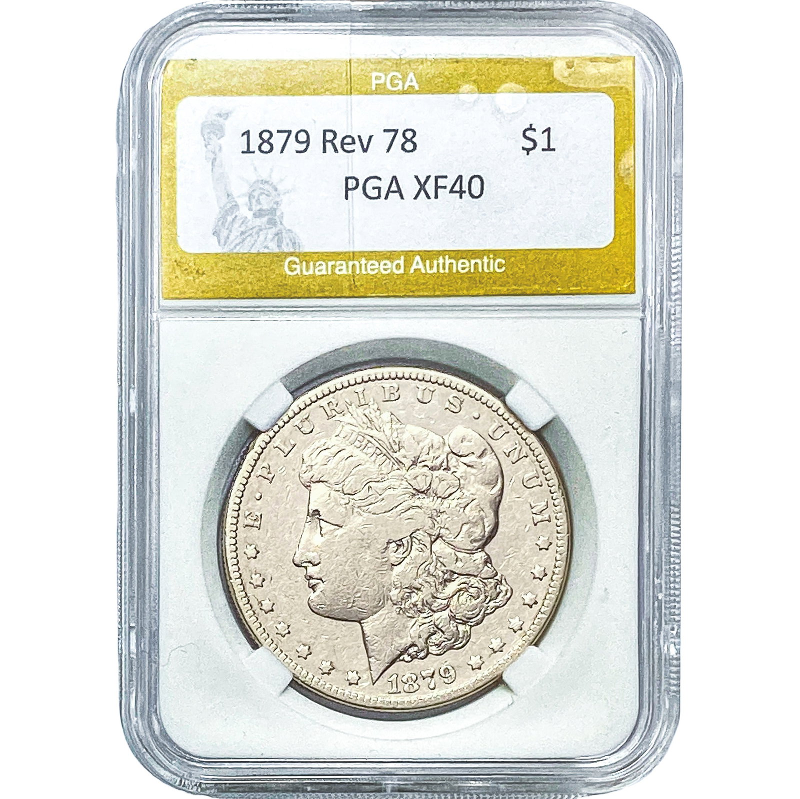 1879 Rev 78 Morgan Silver Dollar PGA XF40: 1879 Rev 78 Morgan Silver Dollar PGA XF40