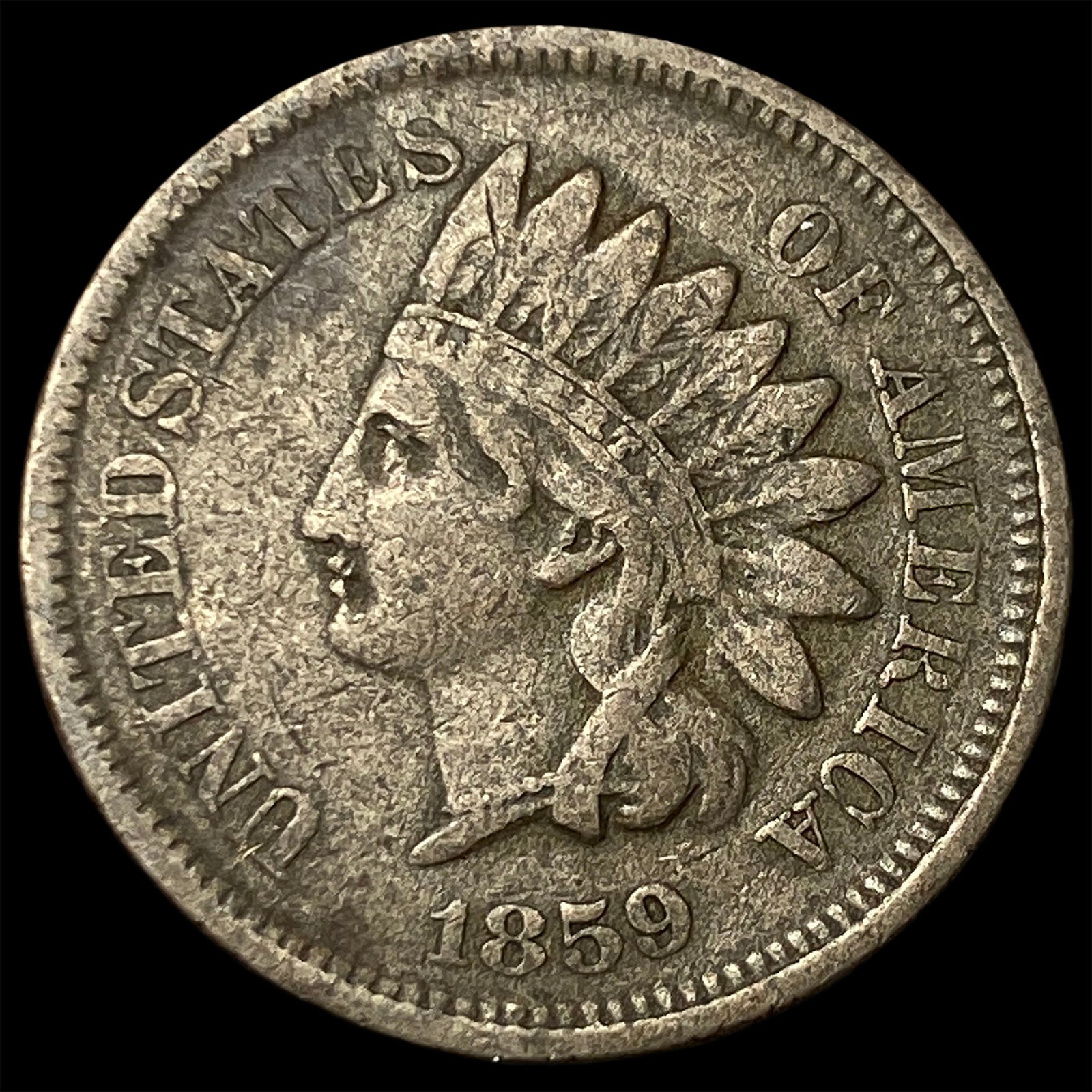1859 Indian Head Cent CLOSELY UNCIRCULATED: 1859 Indian Head Cent CLOSELY UNCIRCULATED