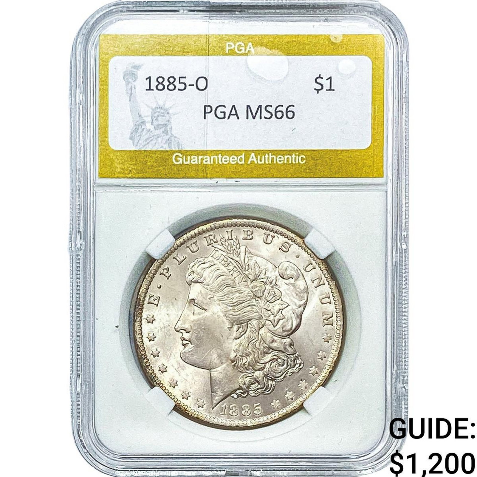 1885-O Morgan Silver Dollar PGA MS66: 1885-O Morgan Silver Dollar PGA MS66