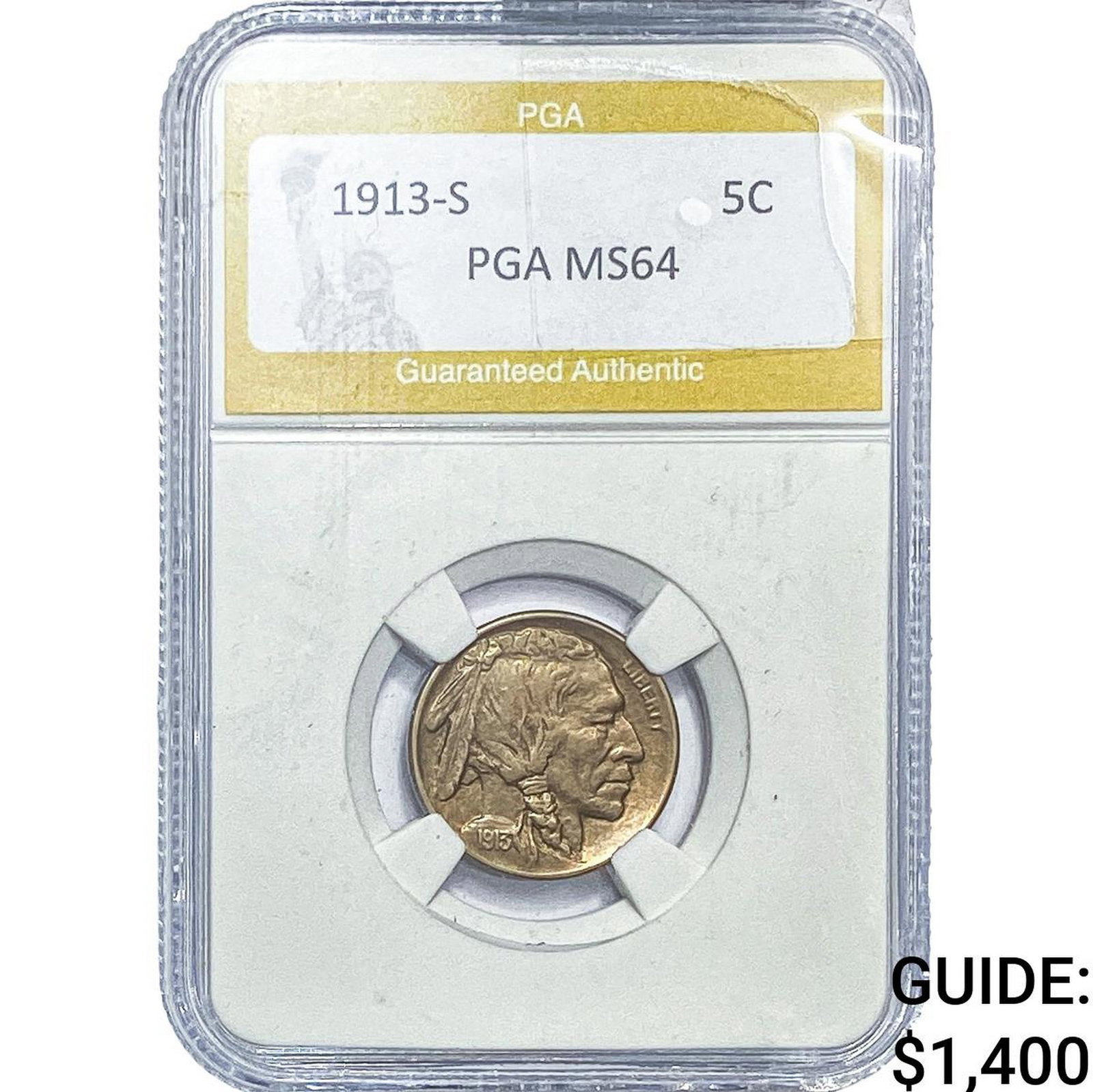 1913-S Buffalo Nickel PGA MS64 (1 of 2)