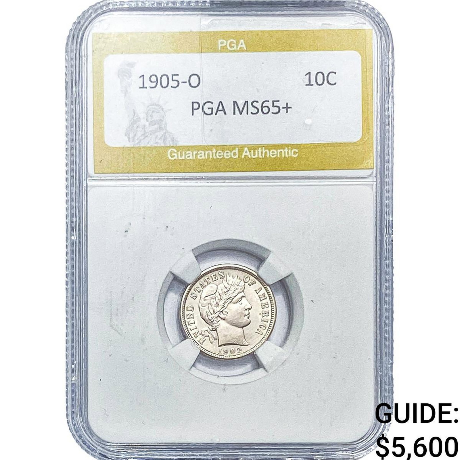 1905-O Barber Dime PGA MS65+ (1 of 2)