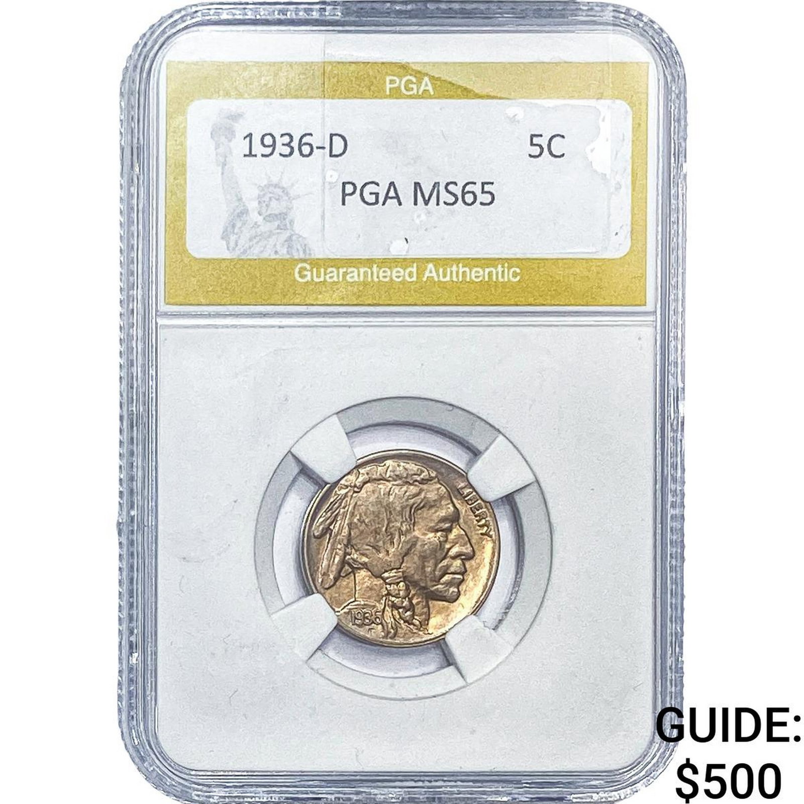 1936-D Buffalo Nickel PGA MS65 (1 of 2)