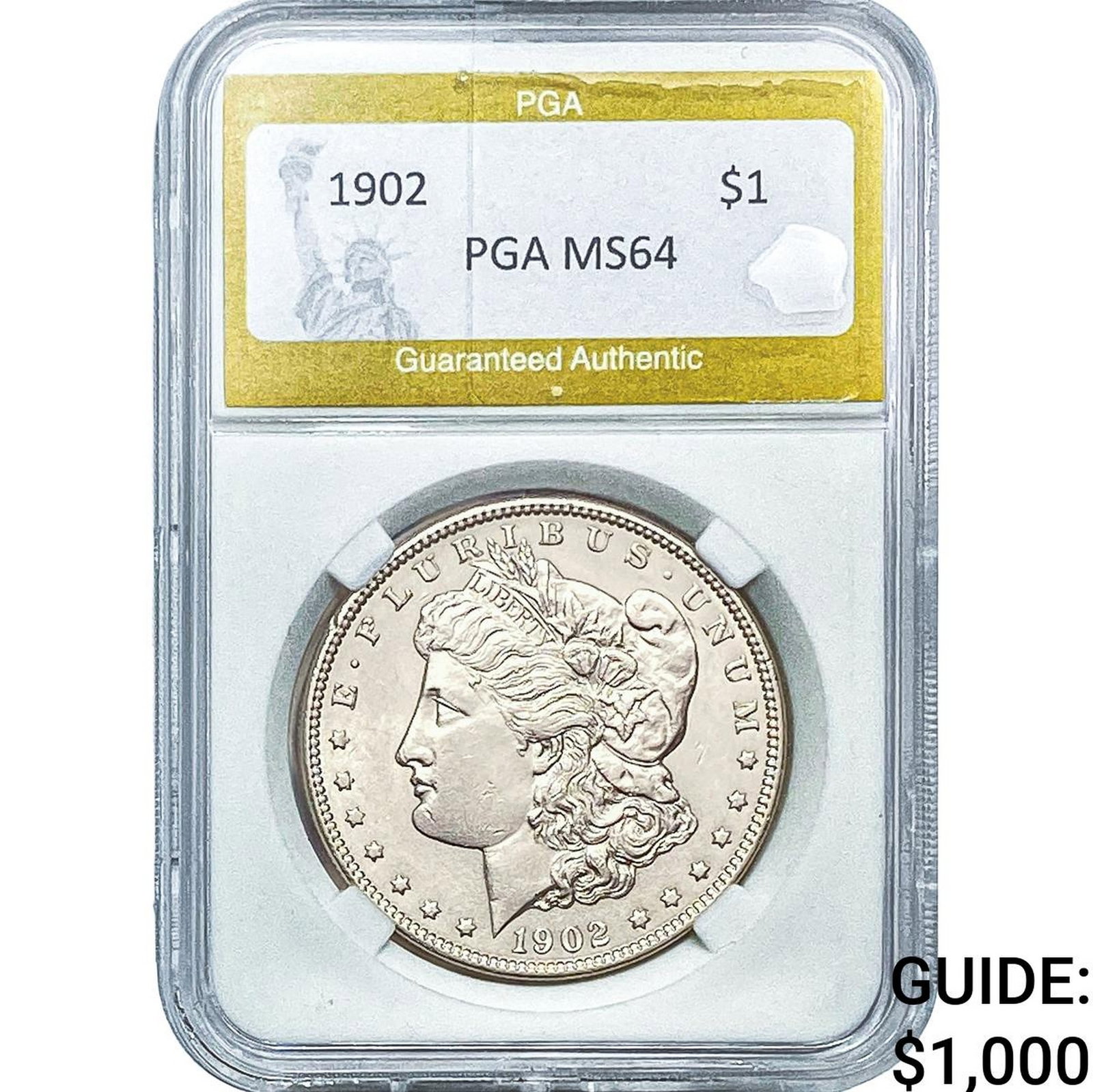 1902 Morgan Silver Dollar PGA MS64: 1902 Morgan Silver Dollar PGA MS64