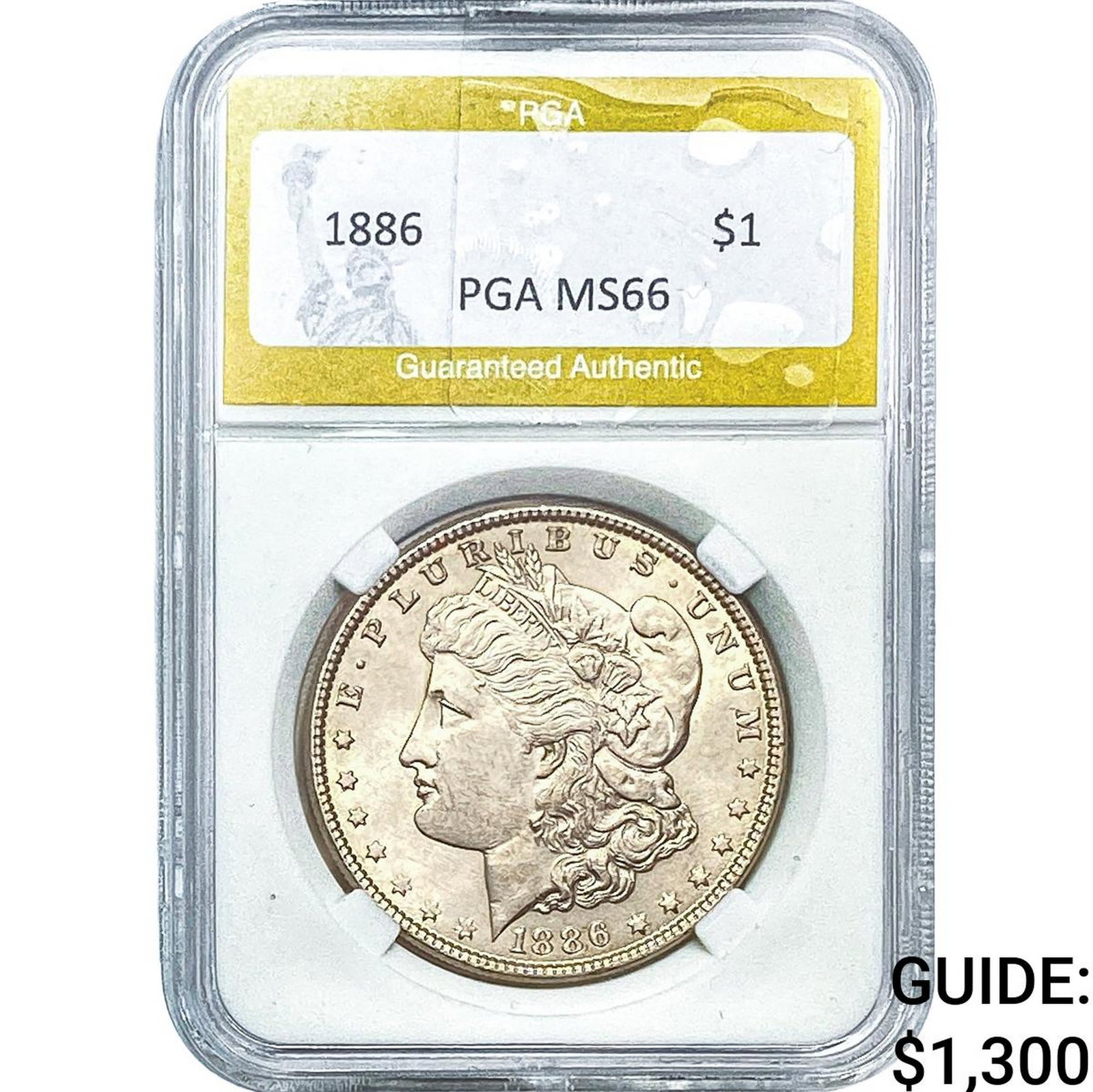 1886 Morgan Silver Dollar PGA MS66: 1886 Morgan Silver Dollar PGA MS66