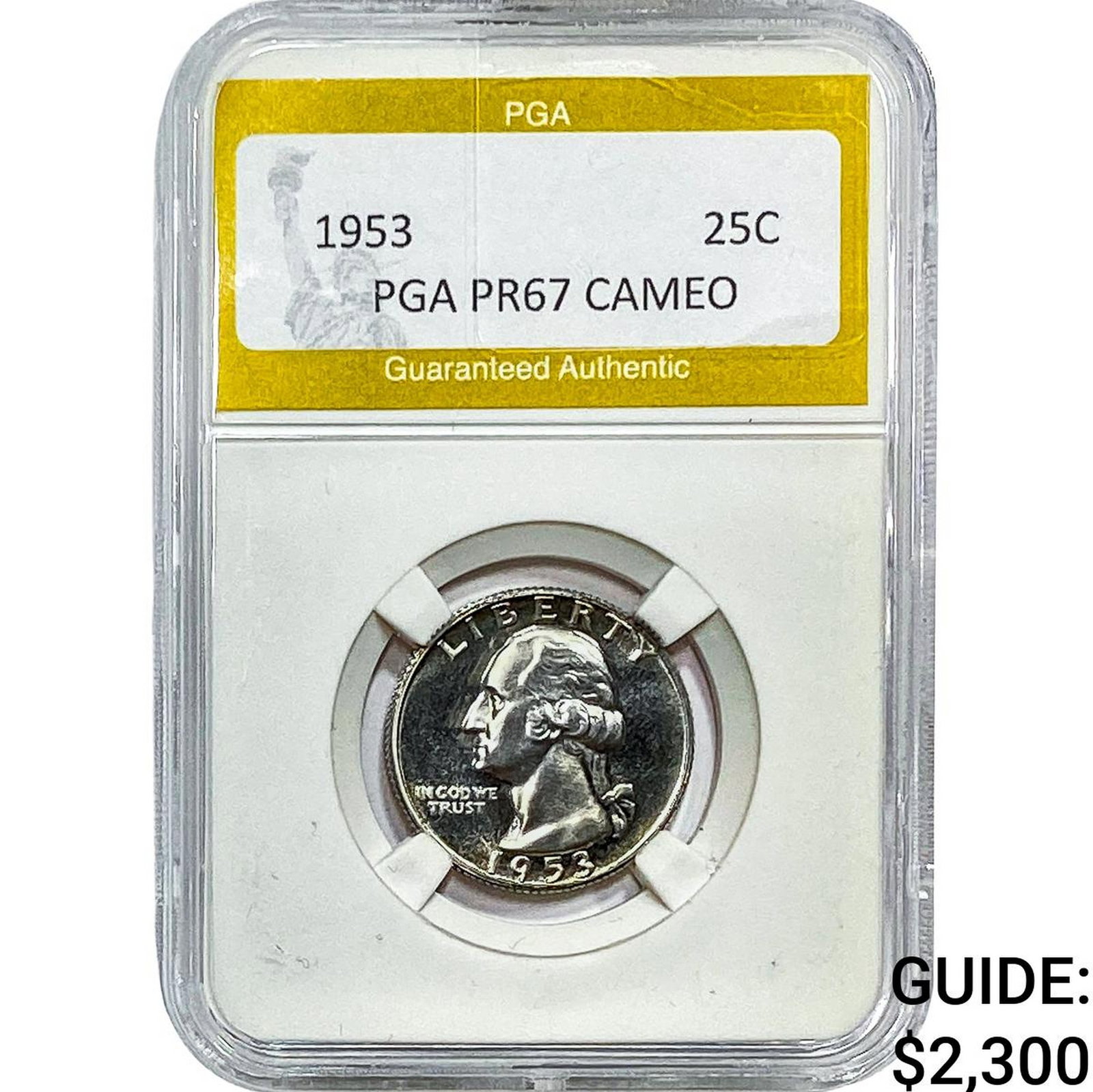 1953 Washington Silver Quarter PGA PR67CAMEO: 1953 Washington Silver Quarter PGA PR67CAMEO