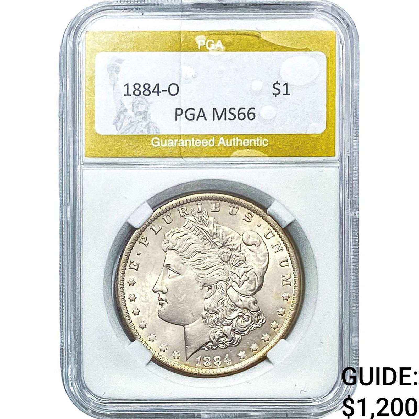 1884-O Morgan Silver Dollar PGA MS66: 1884-O Morgan Silver Dollar PGA MS66