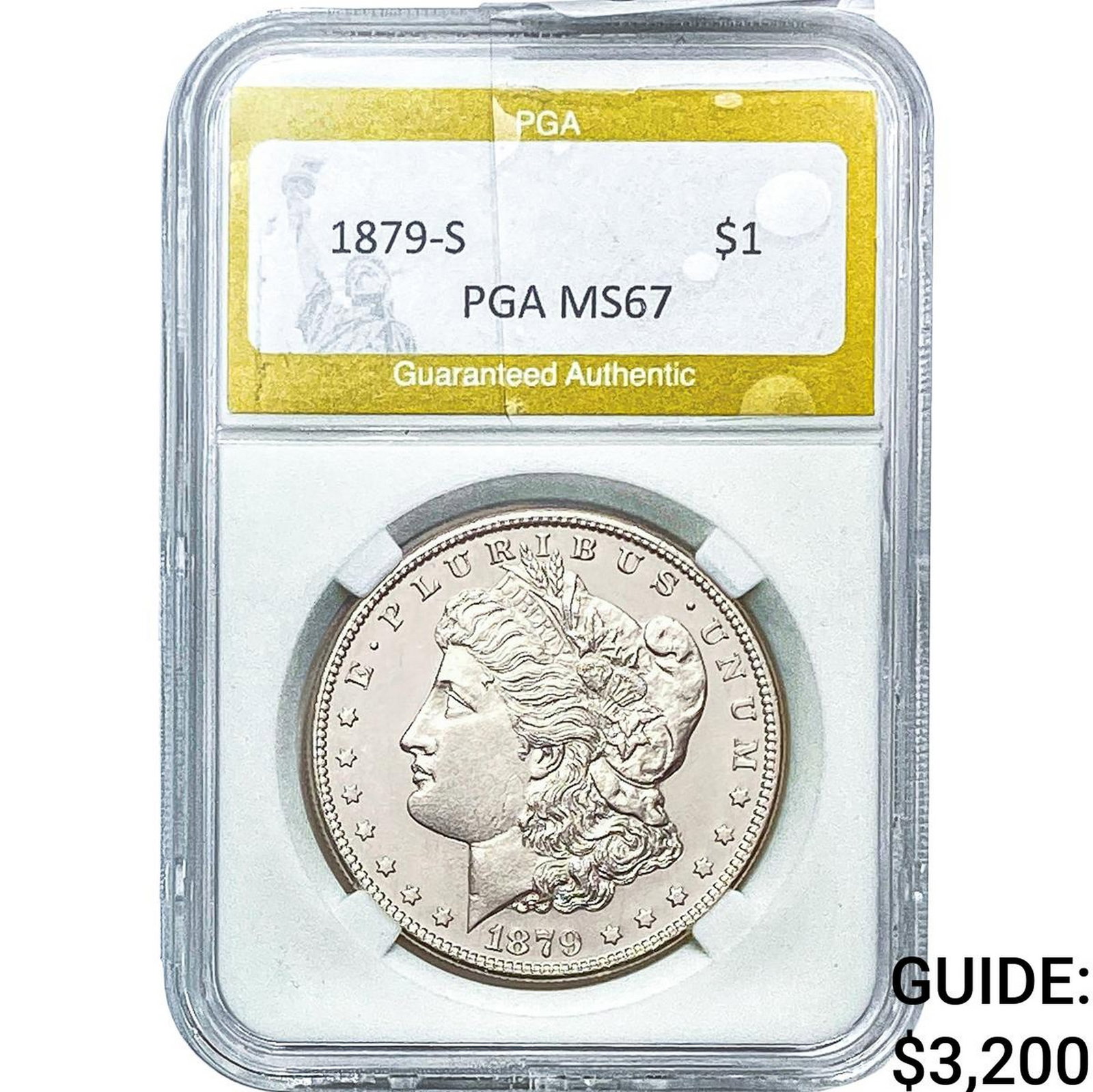 1879-S Morgan Silver Dollar PGA MS67: 1879-S Morgan Silver Dollar PGA MS67