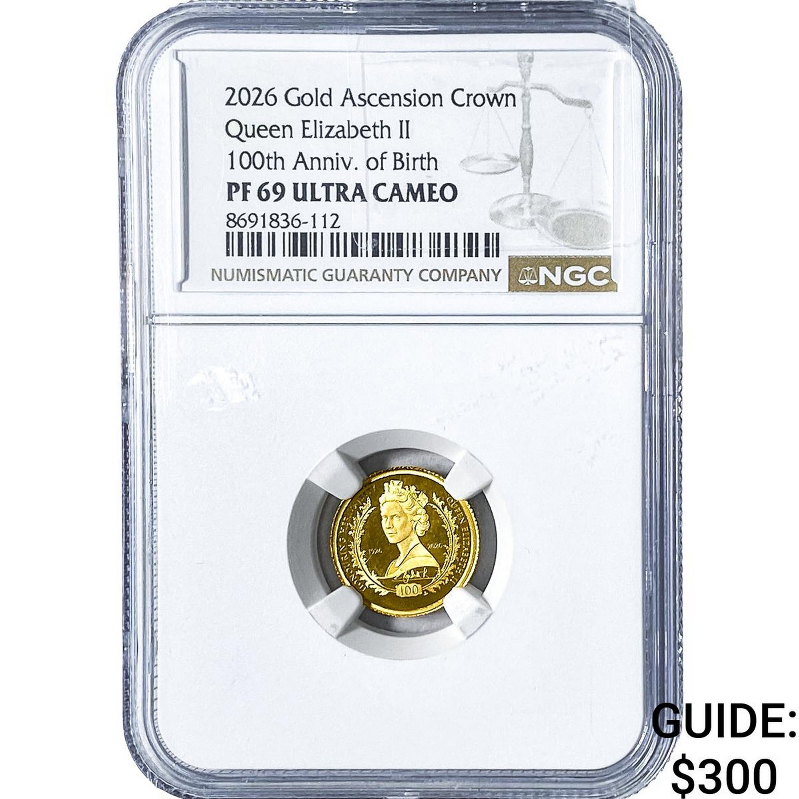2026 Gold Ascension Crown Queen Elizabeth II 100th NGC PF69 Ultra Cameo (1 of 2)