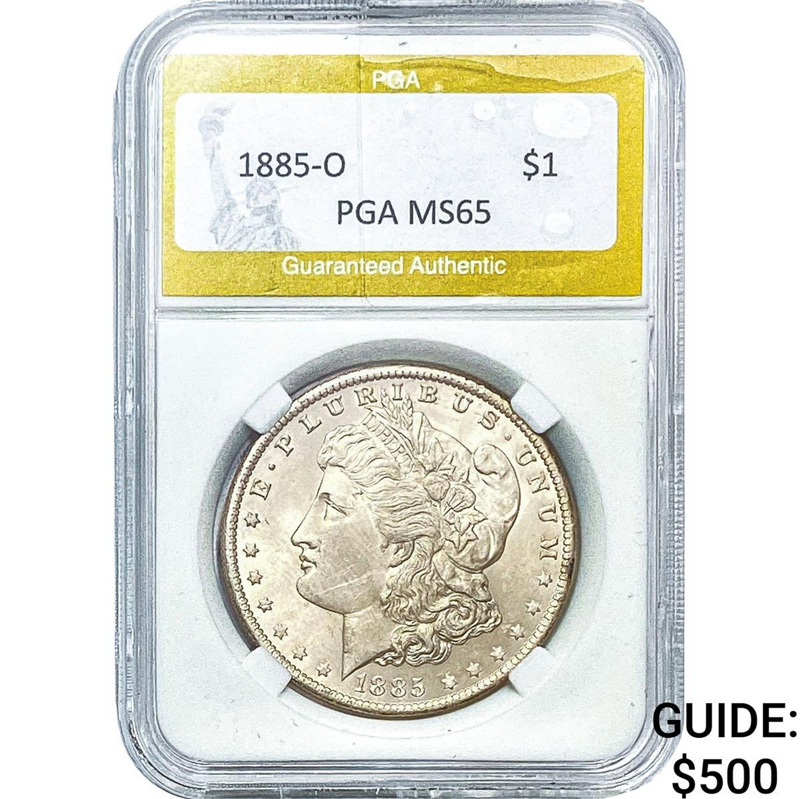 1885-O Morgan Silver Dollar PGA MS65: 1885-O Morgan Silver Dollar PGA MS65