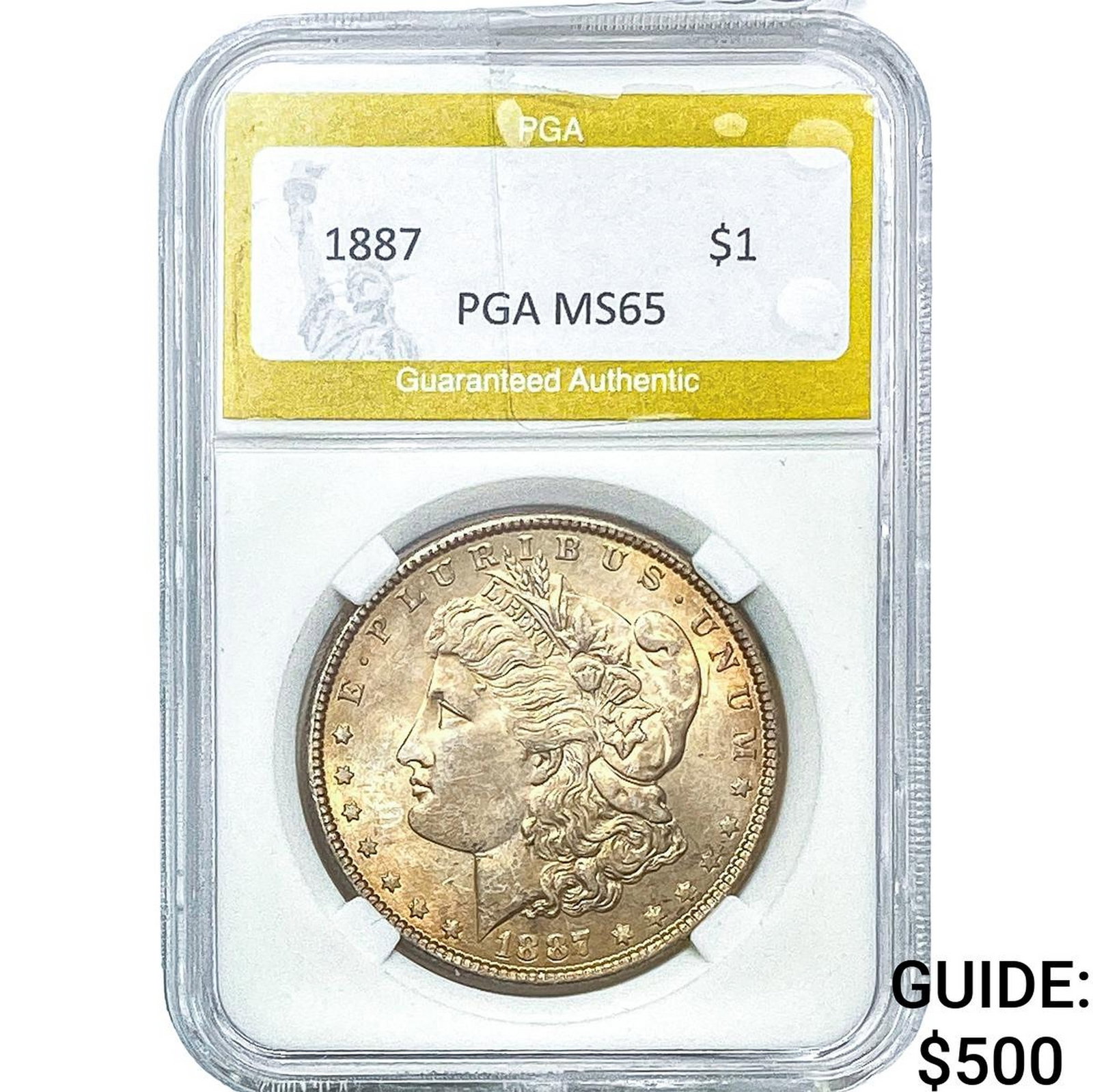 1887 Morgan Silver Dollar PGA MS65: 1887 Morgan Silver Dollar PGA MS65