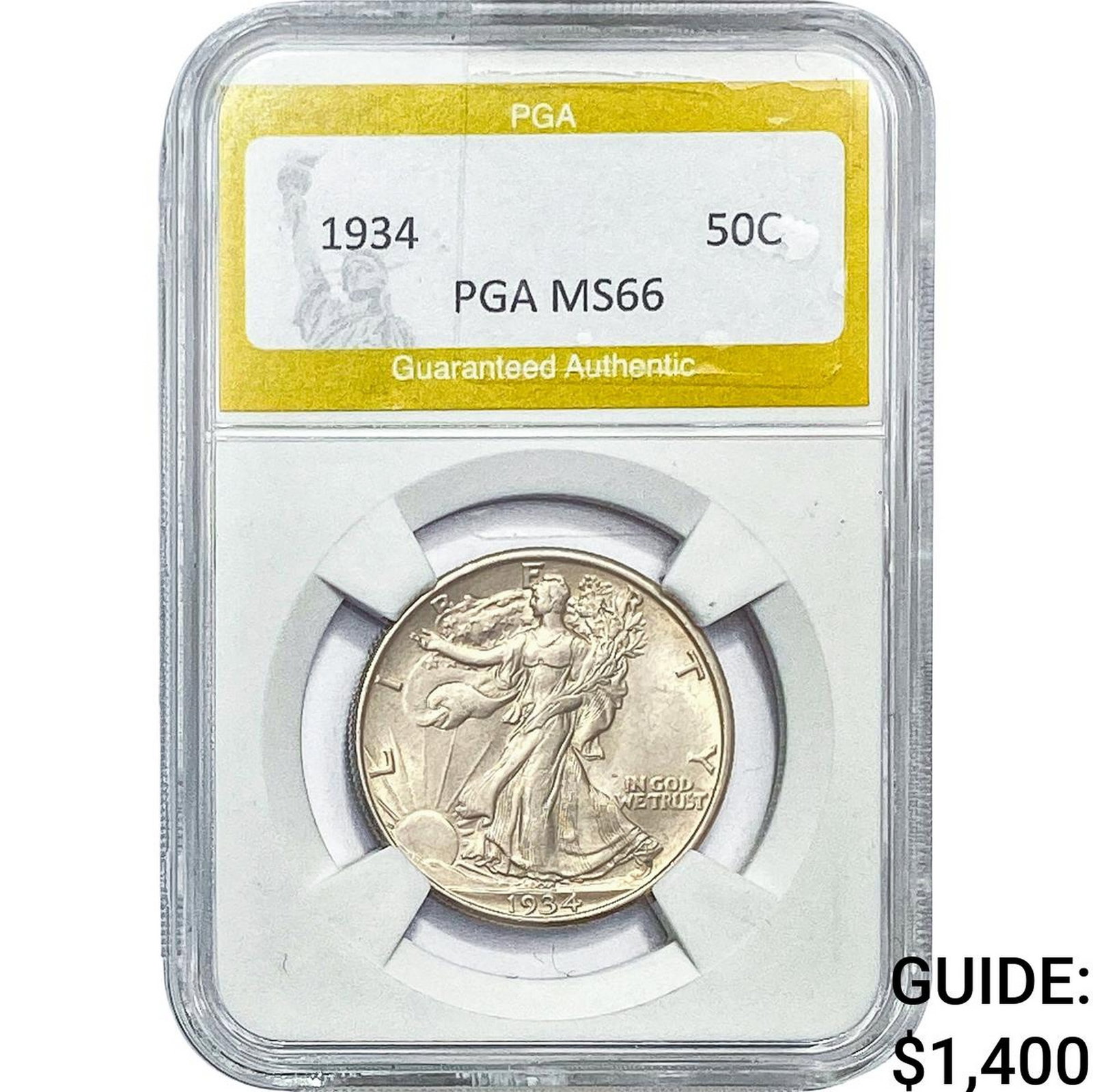 1934 Walking Liberty Half Dollar PGA MS66 (1 of 2)