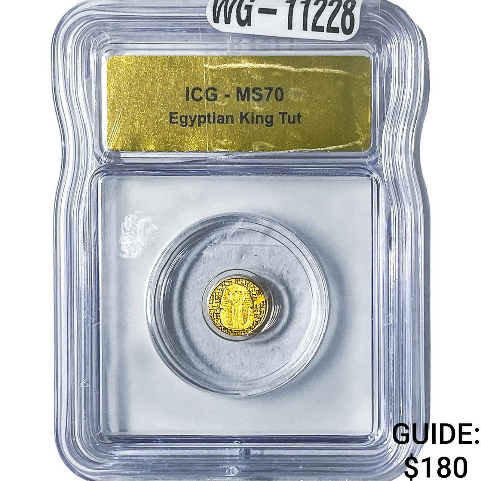 Egyptican 1/200oz Gold King Tut ICS MS70 (1 of 2)