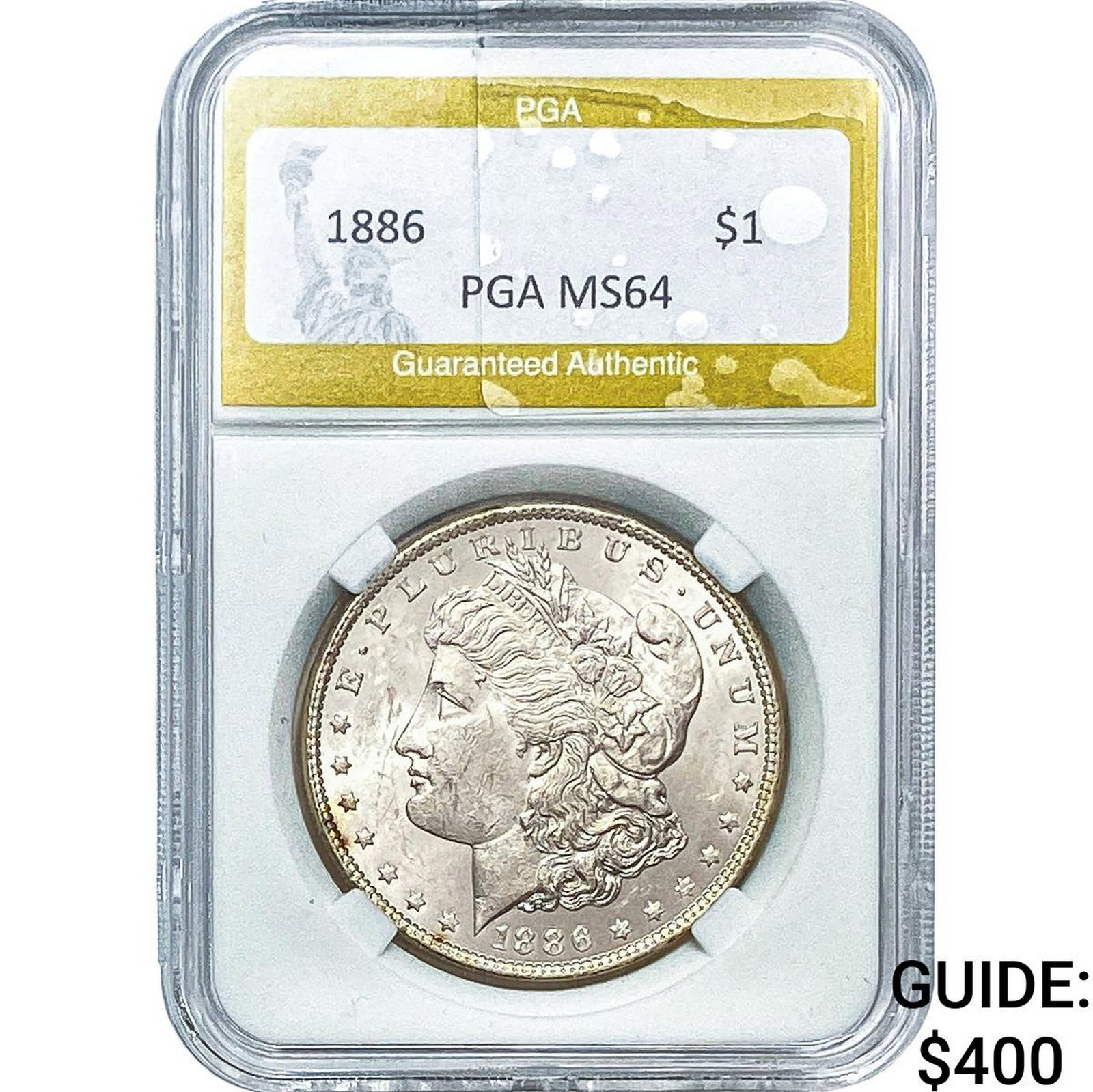 1886 Morgan Silver Dollar PGA MS64: 1886 Morgan Silver Dollar PGA MS64