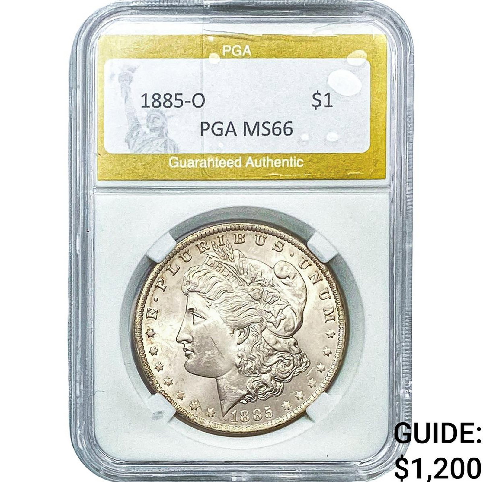 1885-O Morgan Silver Dollar PGA MS66: 1885-O Morgan Silver Dollar PGA MS66