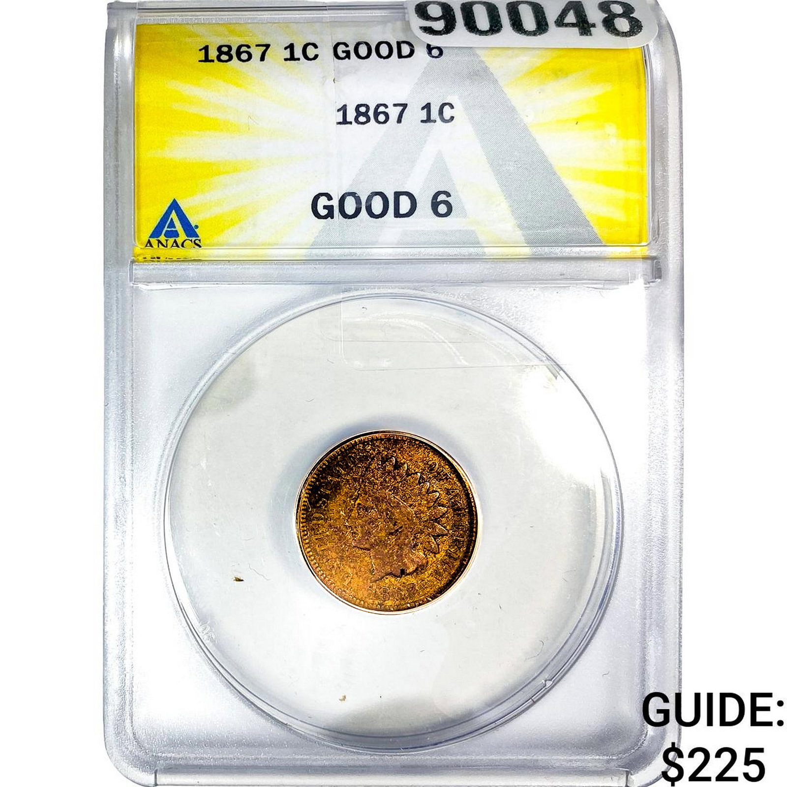 1867 Indian Head Cent ANACS G6 (1 of 2)