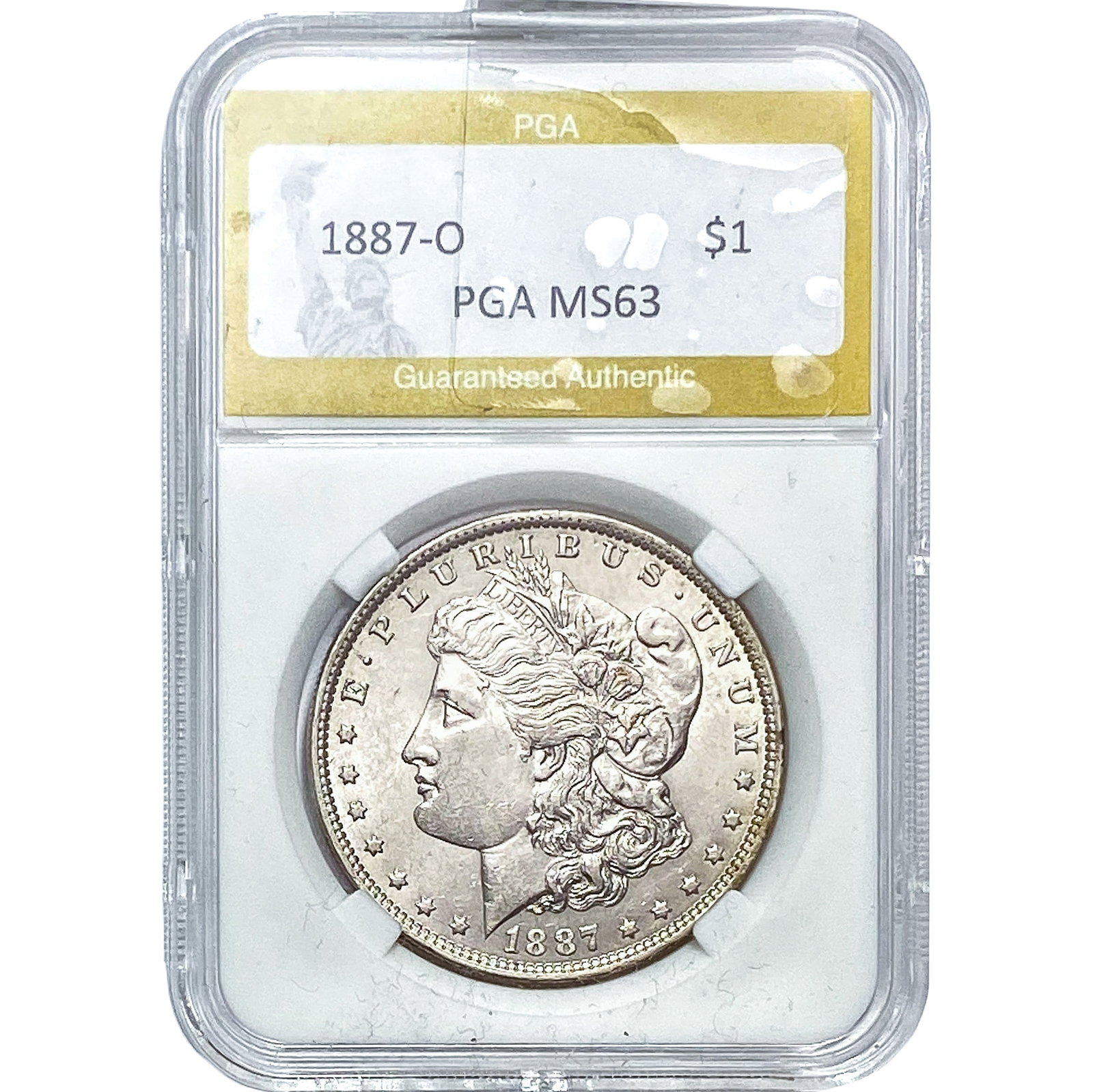 1887-O Morgan Silver Dollar PGA MS63: 1887-O Morgan Silver Dollar PGA MS63