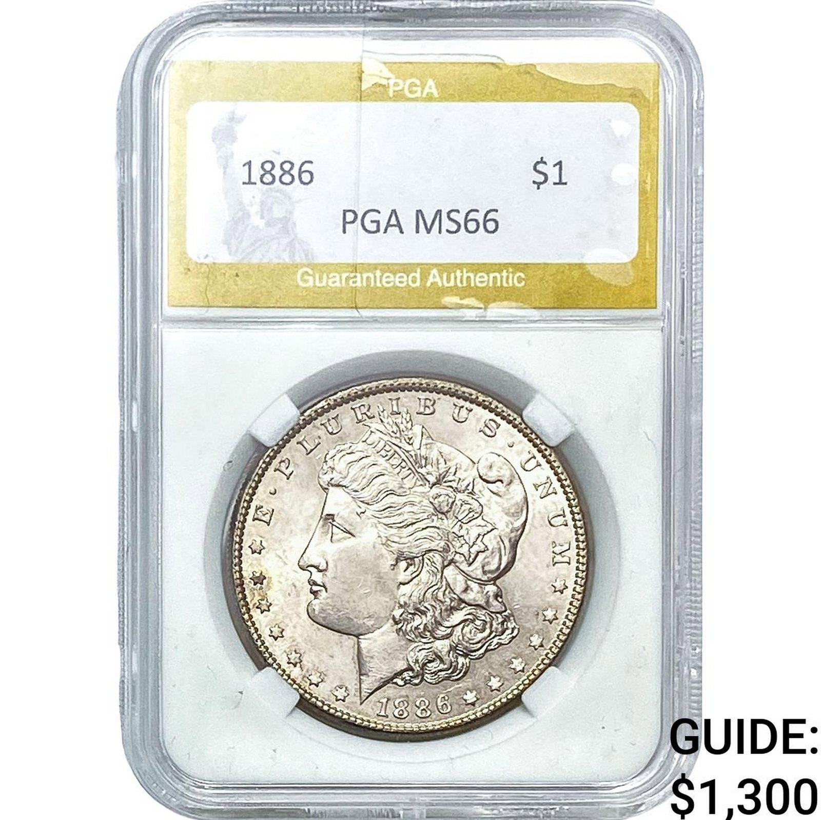 1886 Morgan Silver Dollar PGA MS66: 1886 Morgan Silver Dollar PGA MS66