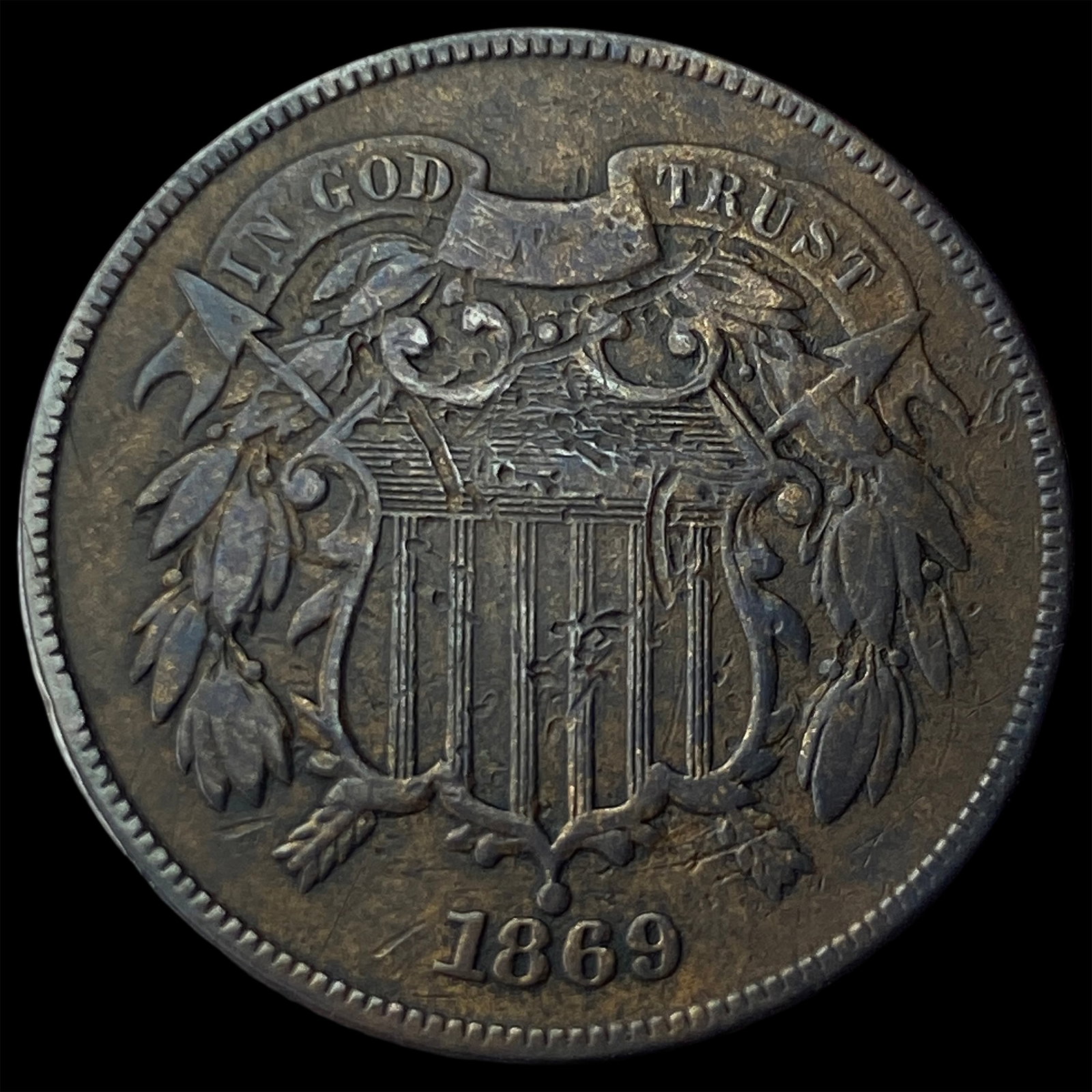 1869 Two-Cent Piece HIGH GRADE: 1869 Two-Cent Piece HIGH GRADE