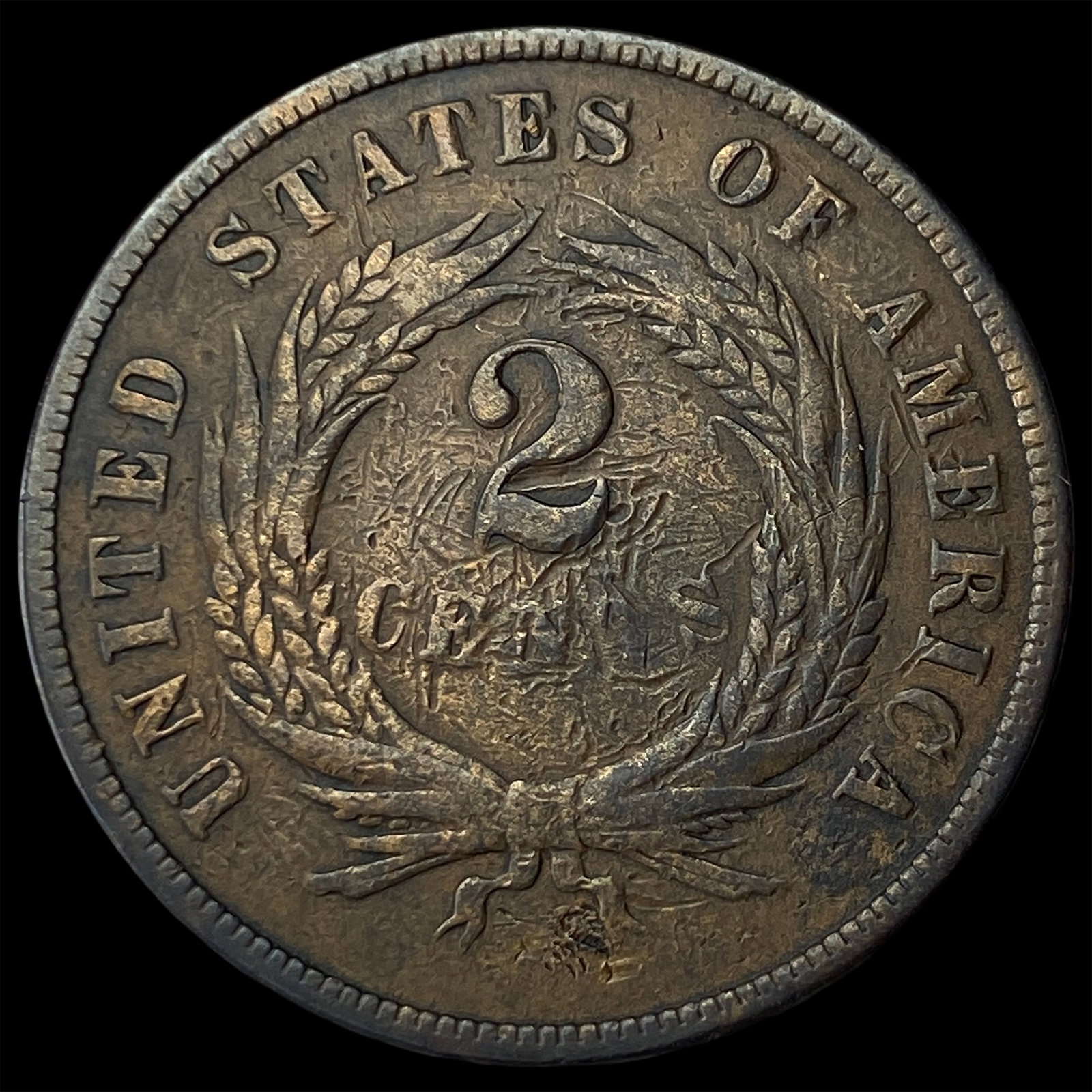 1869 Two-Cent Piece HIGH GRADE - 2