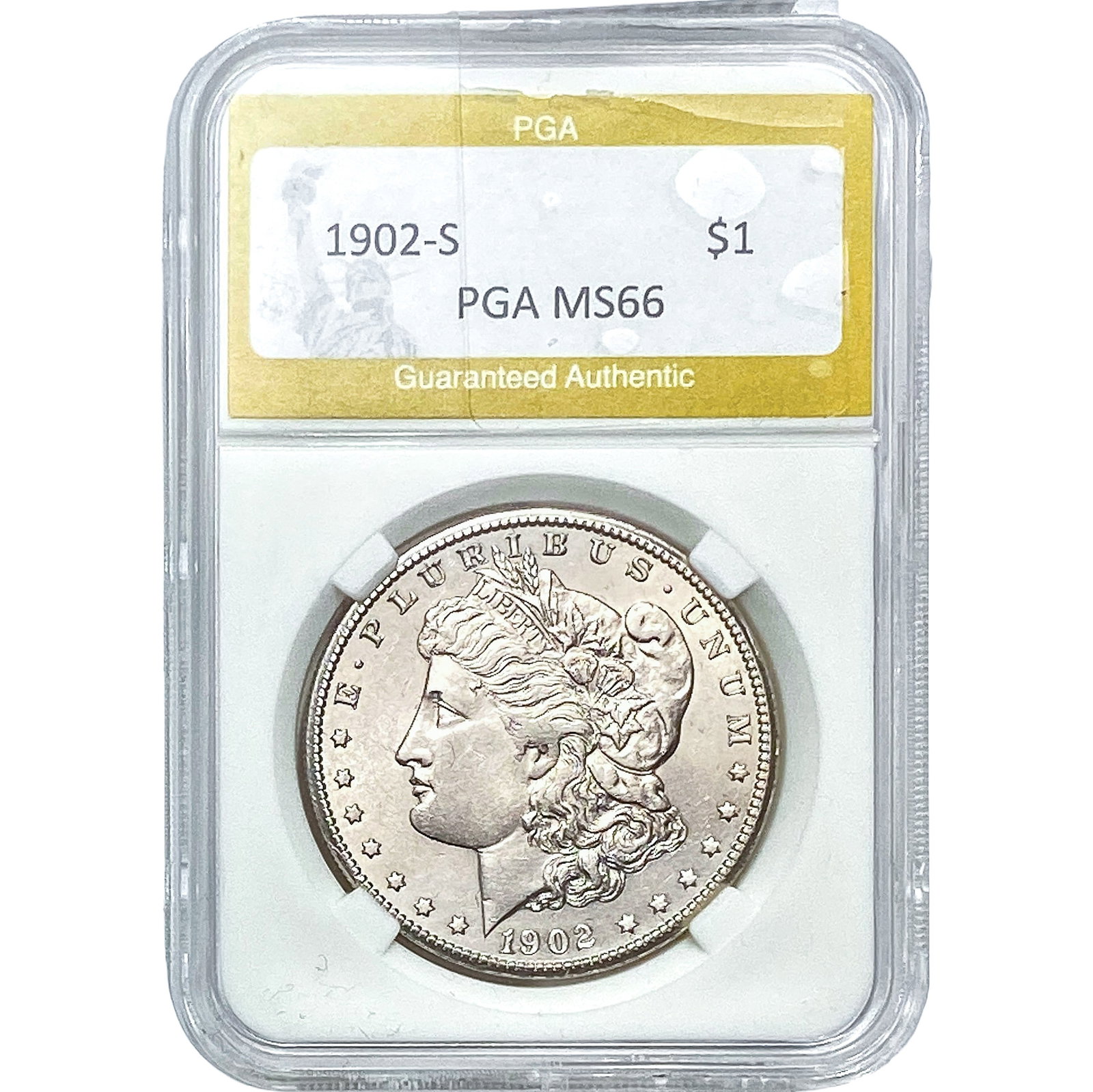 1902-S Morgan Silver Dollar PGA MS66 (1 of 2)