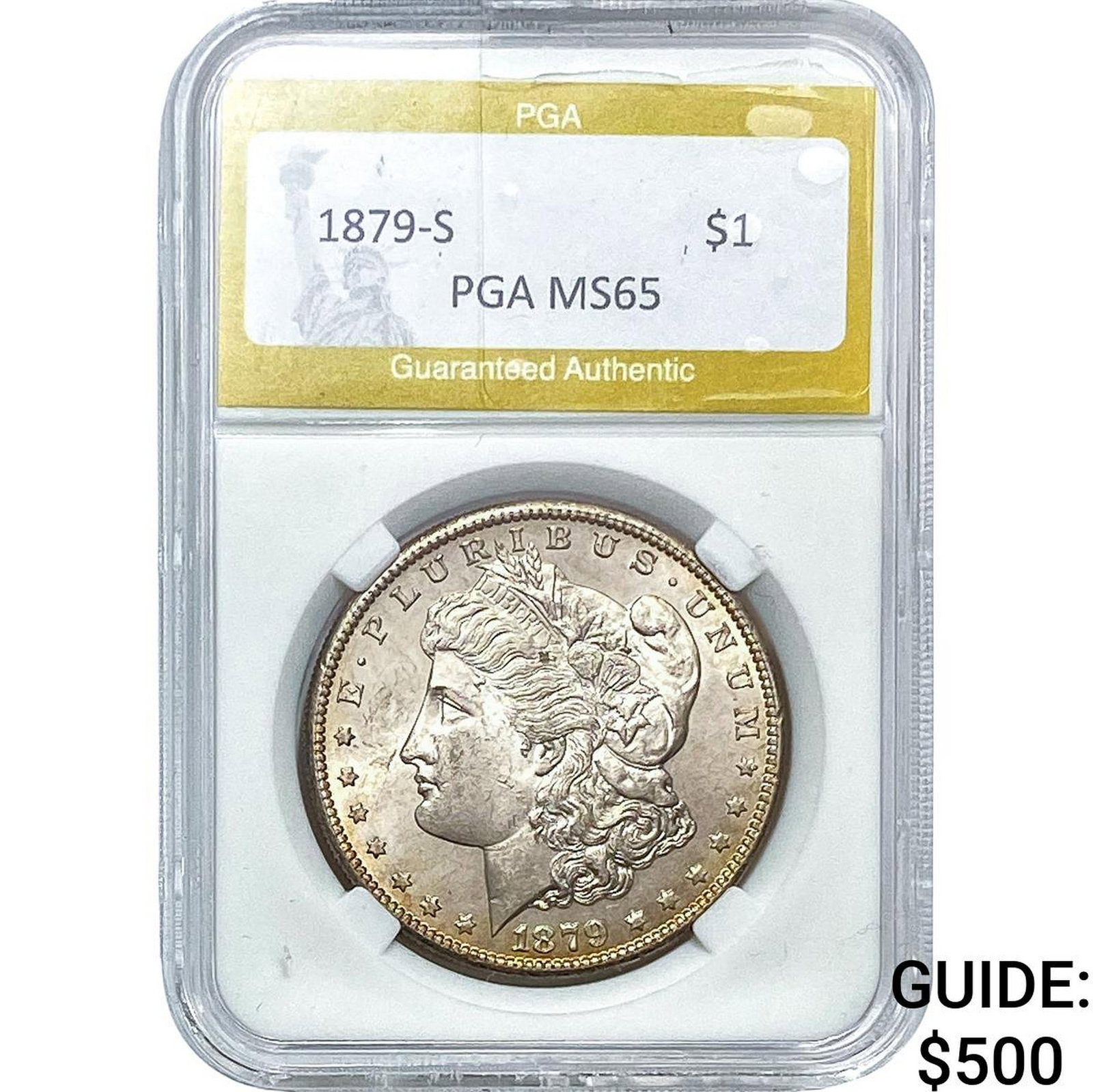 1879-S Morgan Silver Dollar PGA MS65: 1879-S Morgan Silver Dollar PGA MS65