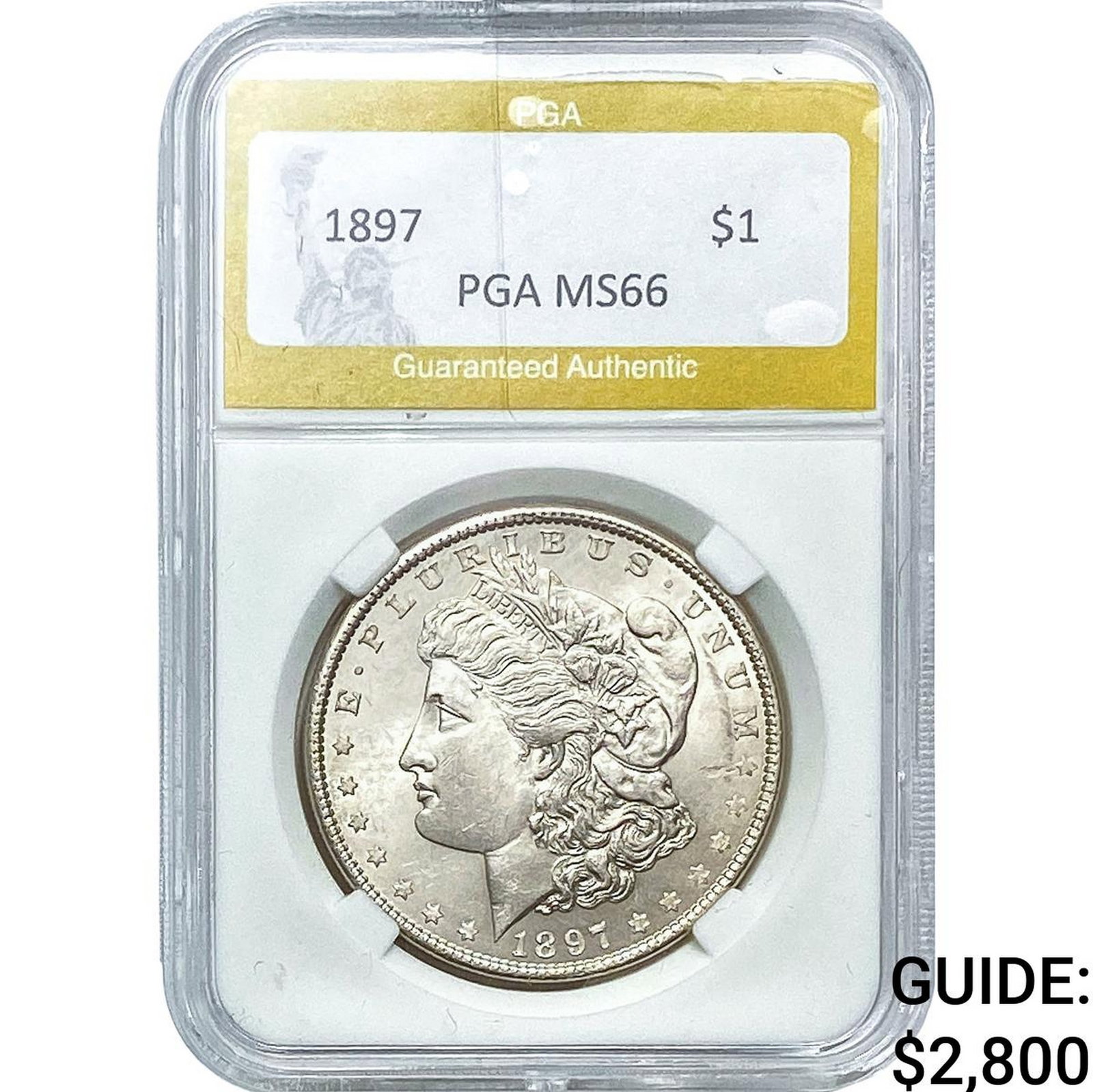 1897 Morgan Silver Dollar PGA MS66: 1897 Morgan Silver Dollar PGA MS66