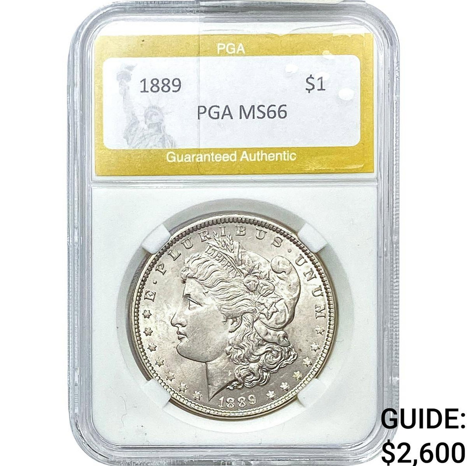 1889 Morgan Silver Dollar PGA MS66: 1889 Morgan Silver Dollar PGA MS66
