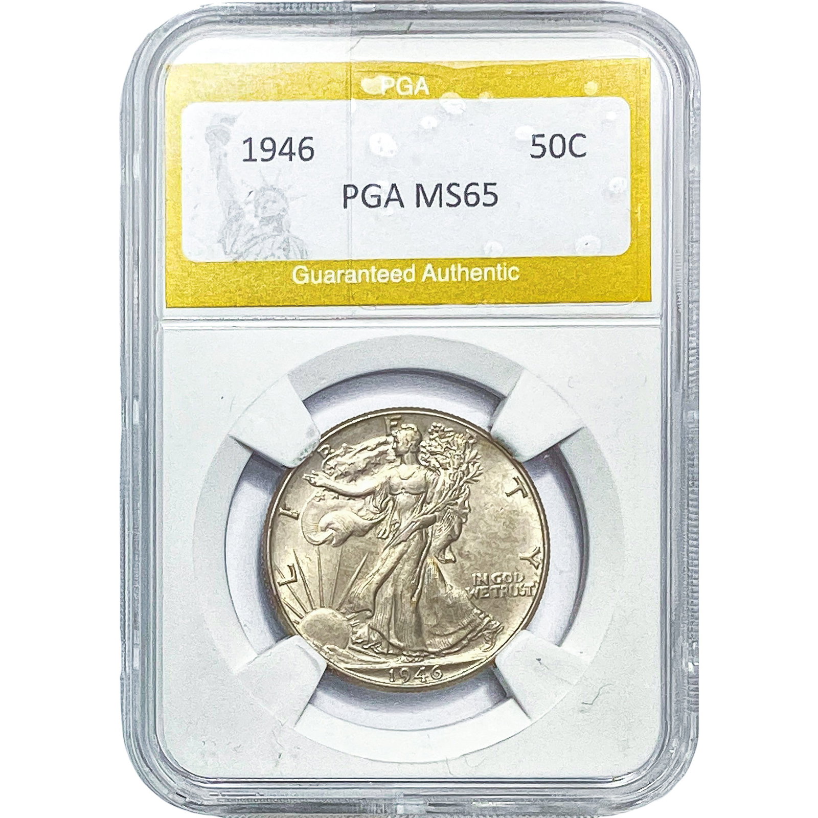 1946 Walking Liberty Half Dollar PGA MS65: 1946 Walking Liberty Half Dollar PGA MS65