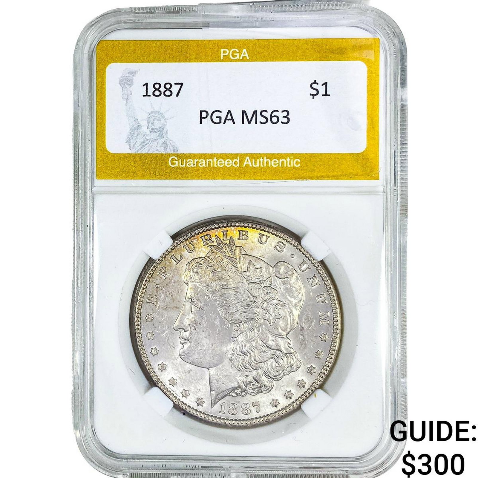 1887 Morgan Silver Dollar PGA MS63: 1887 Morgan Silver Dollar PGA MS63