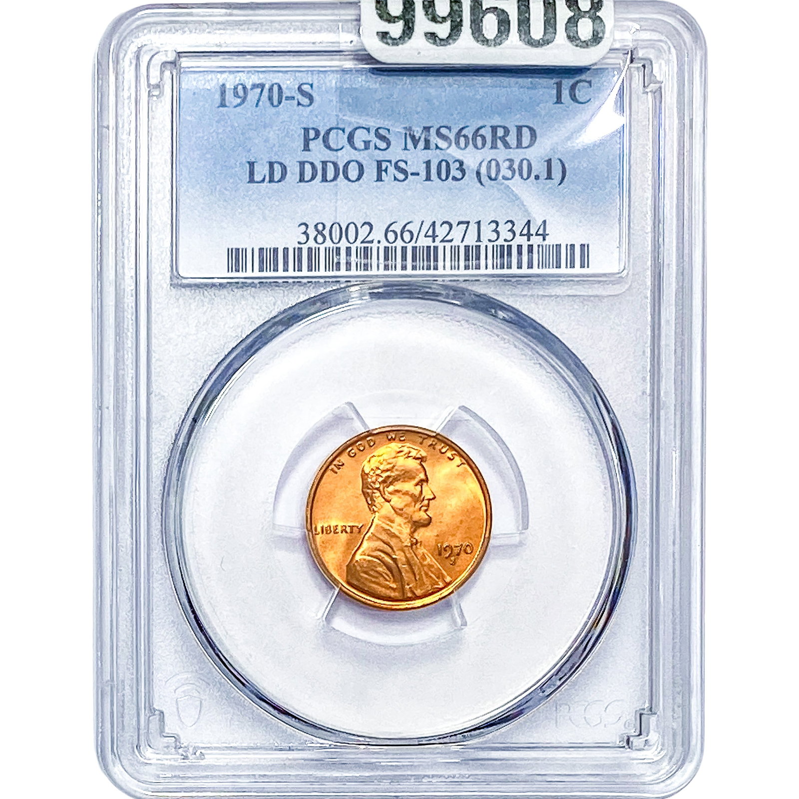 1790-S Lincoln Memorial Cent PCGS MS66 RD LD DDO (1 of 2)