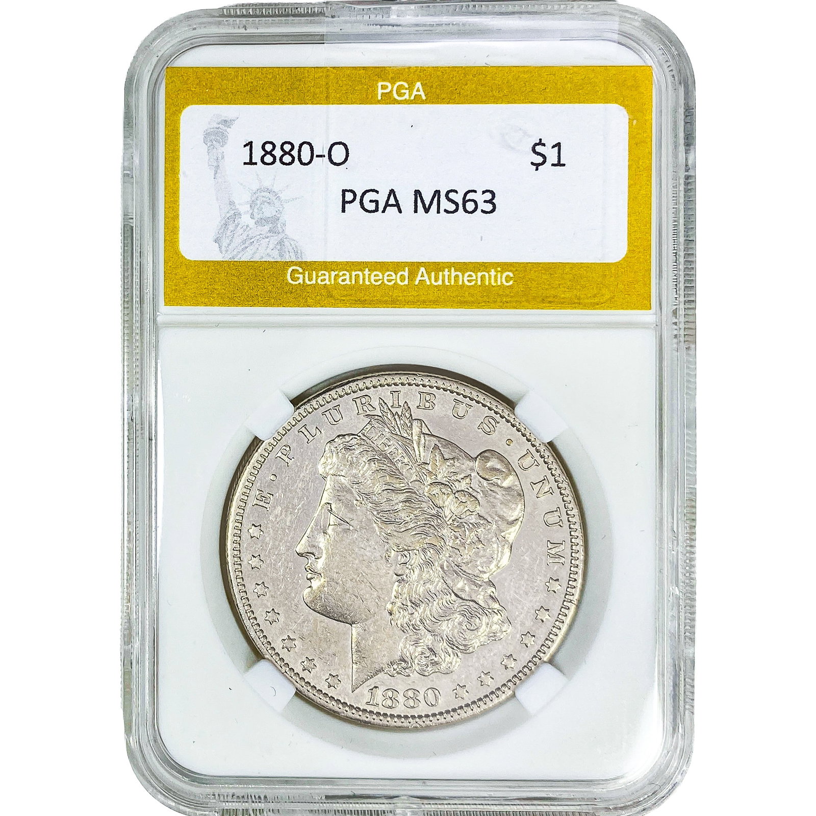 1880-O Morgan Silver Dollar PGA MS63: 1880-O Morgan Silver Dollar PGA MS63