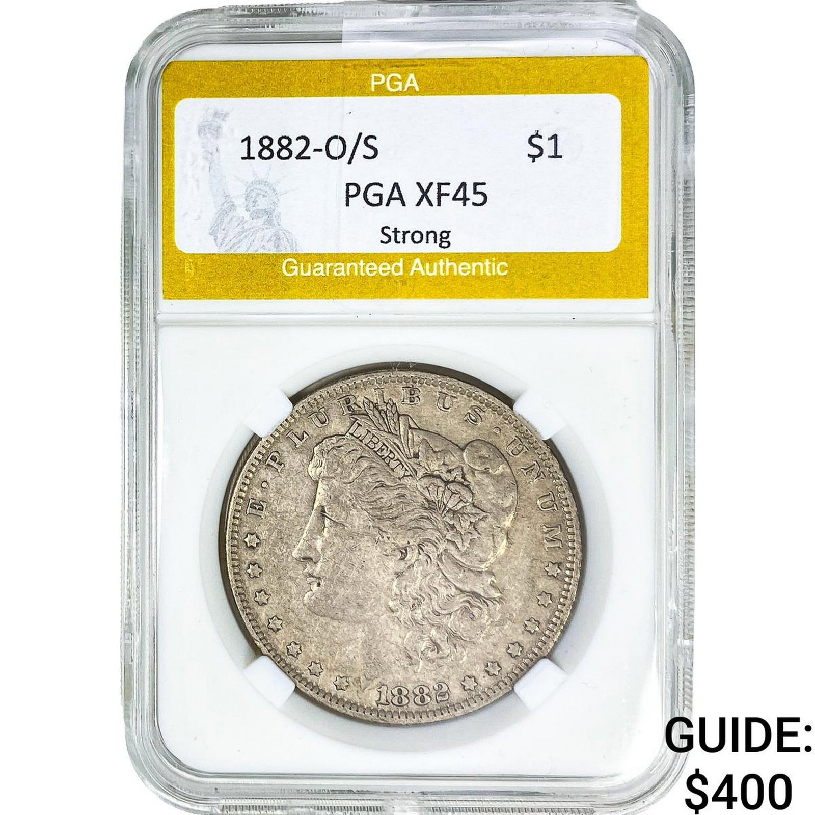 1882-O/S Morgan Silver Dollar PGA XF45 Strong (1 of 2)