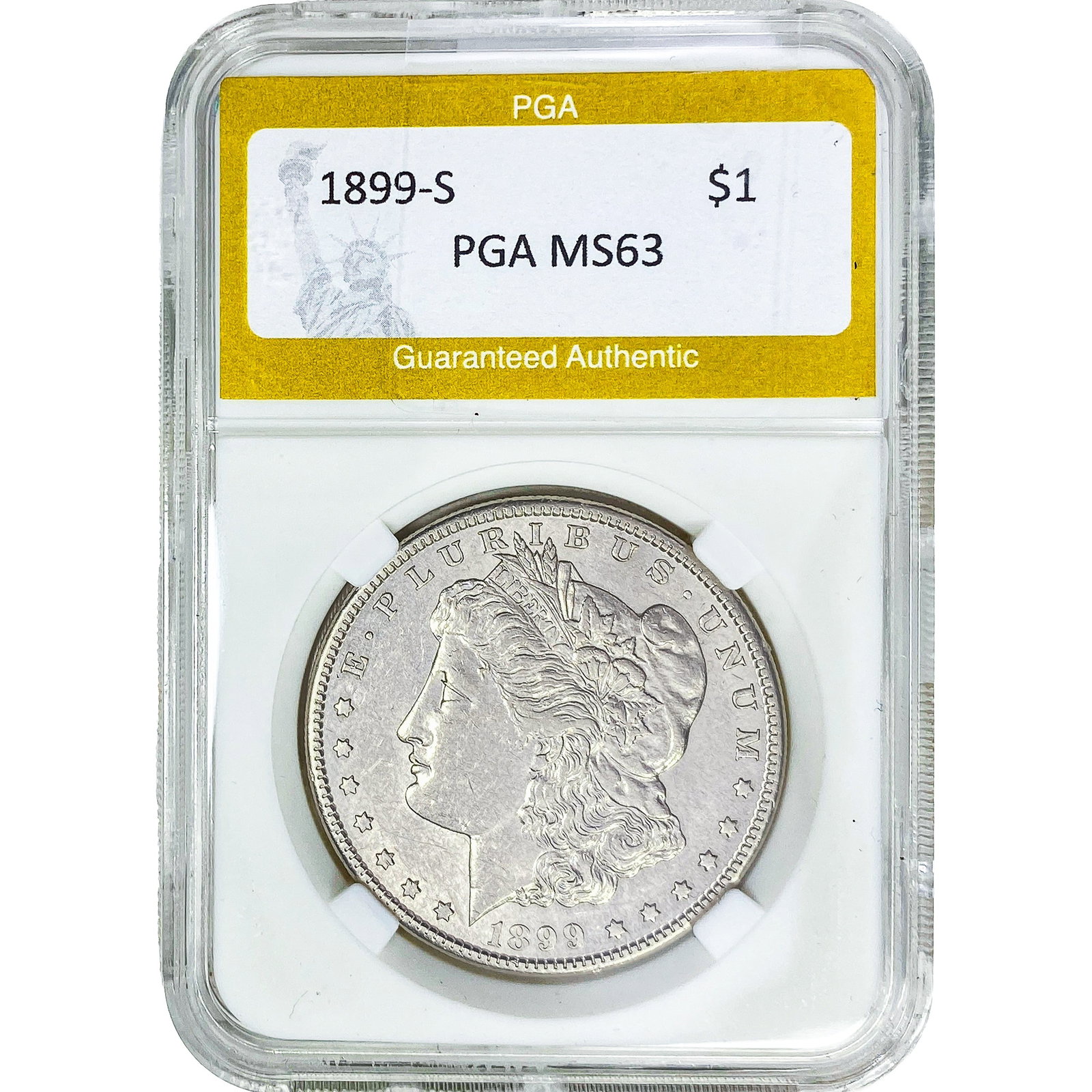 1899-S Morgan Silver Dollar PGA MS63: 1899-S Morgan Silver Dollar PGA MS63