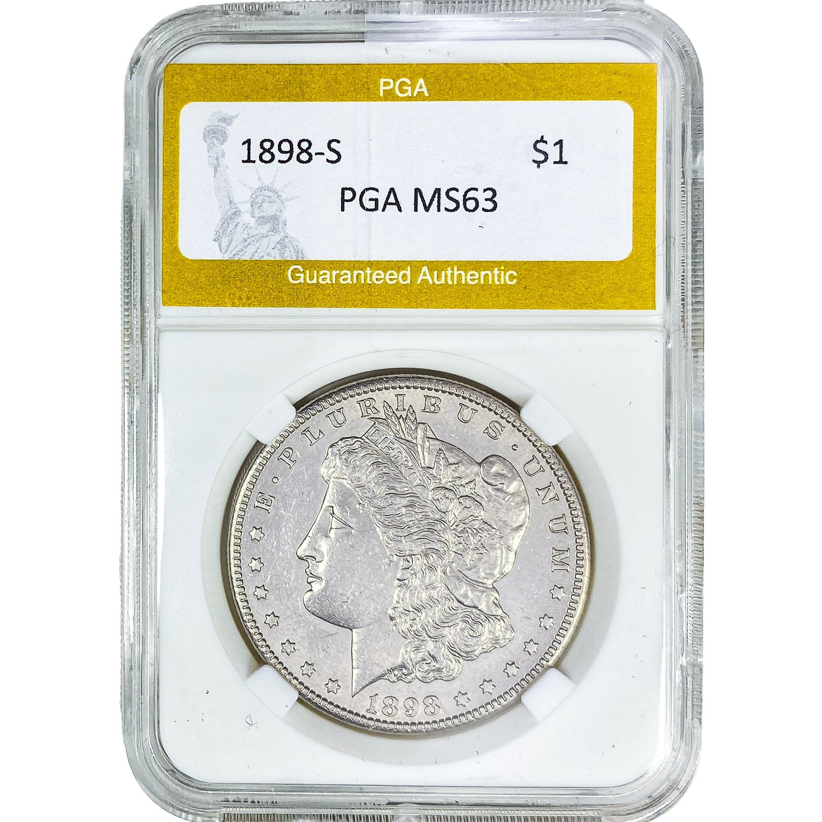 1898-S Morgan Silver Dollar PGA MS63 (1 of 2)