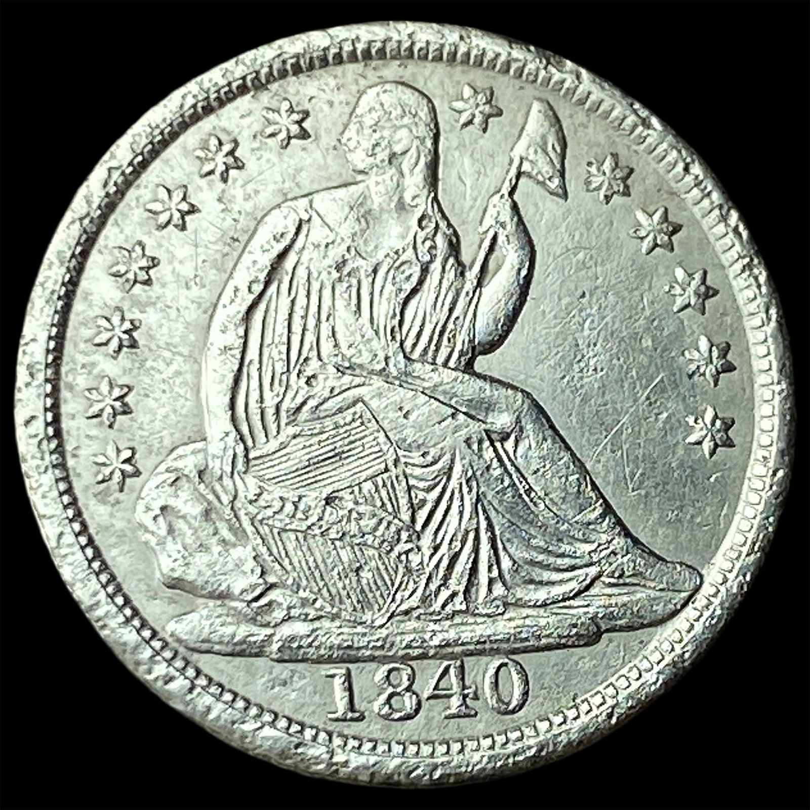 1840 Seated Liberty Half Dime UNCIRCULATED (1 of 2)