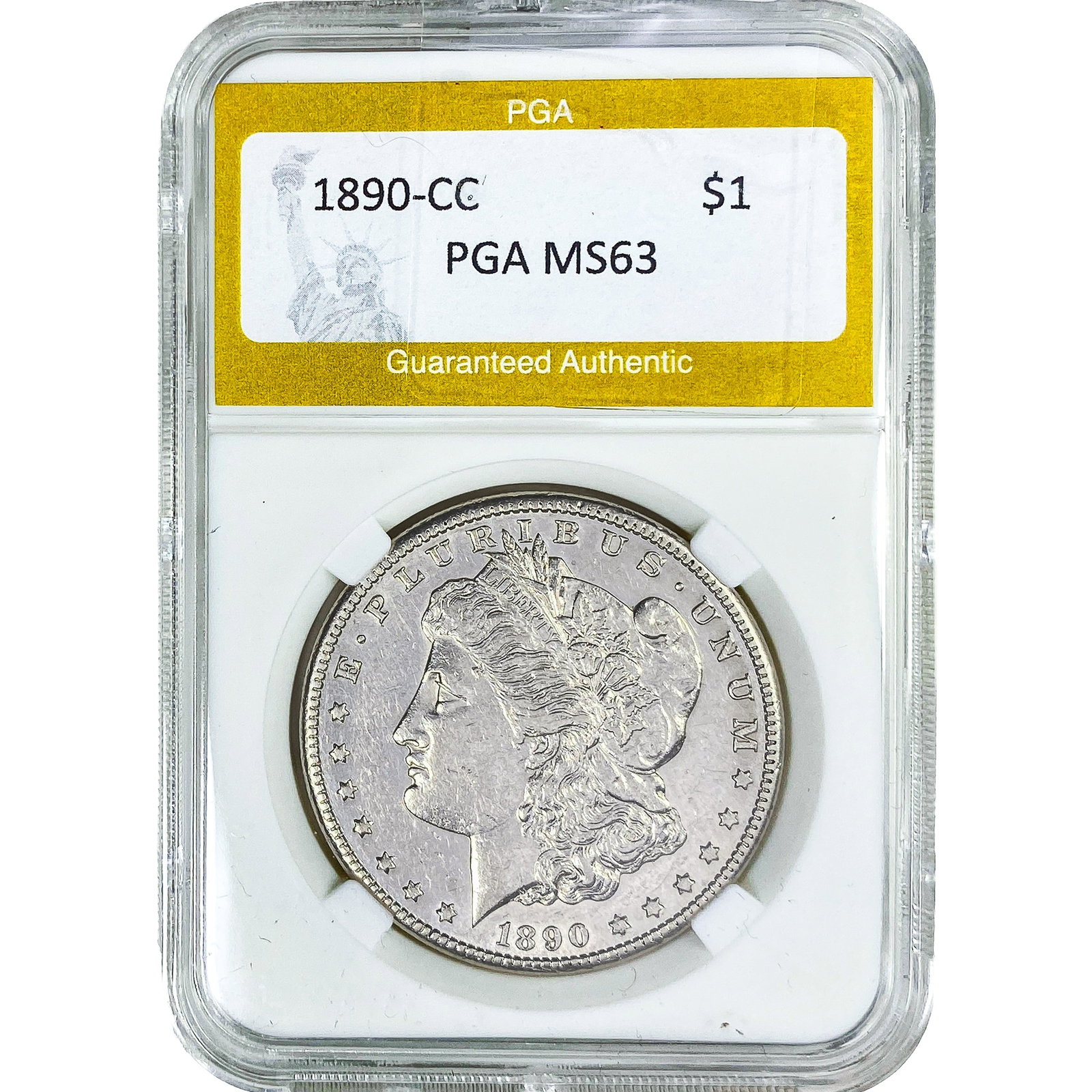 1890-CC Morgan Silver Dollar PGA MS63 (1 of 2)