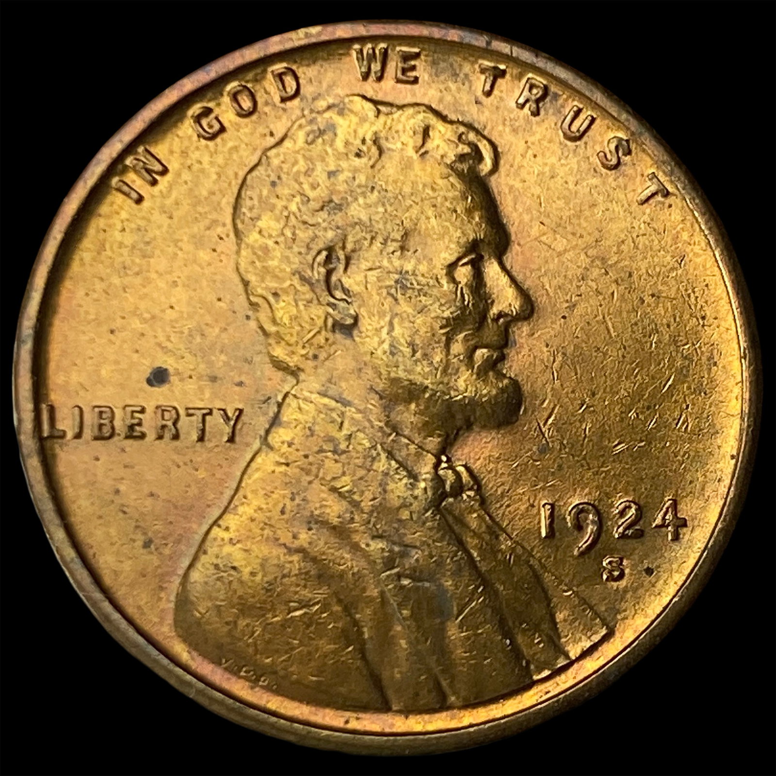 1924-S Lincoln Wheat Cent UNCIRCULATED: 1924-S Lincoln Wheat Cent UNCIRCULATED
